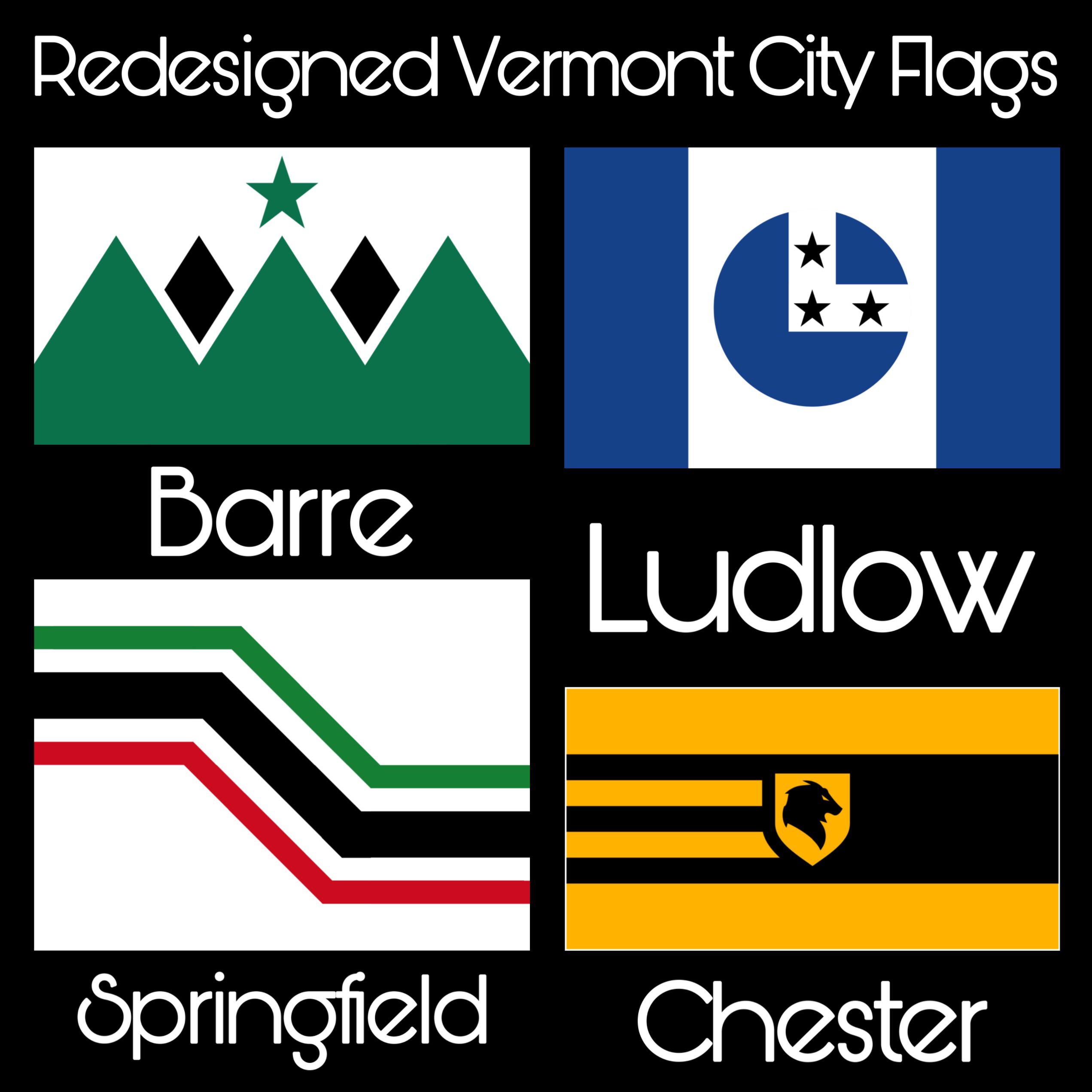 I redesigned the flags of some Vermont towns! r/vermont