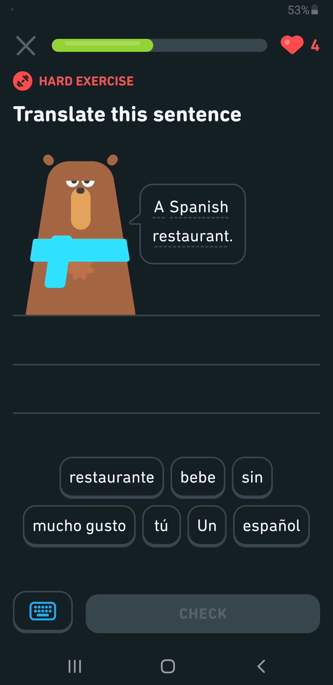 I'm confused. If you're talking about a Spanish restaurant, it wouldn't