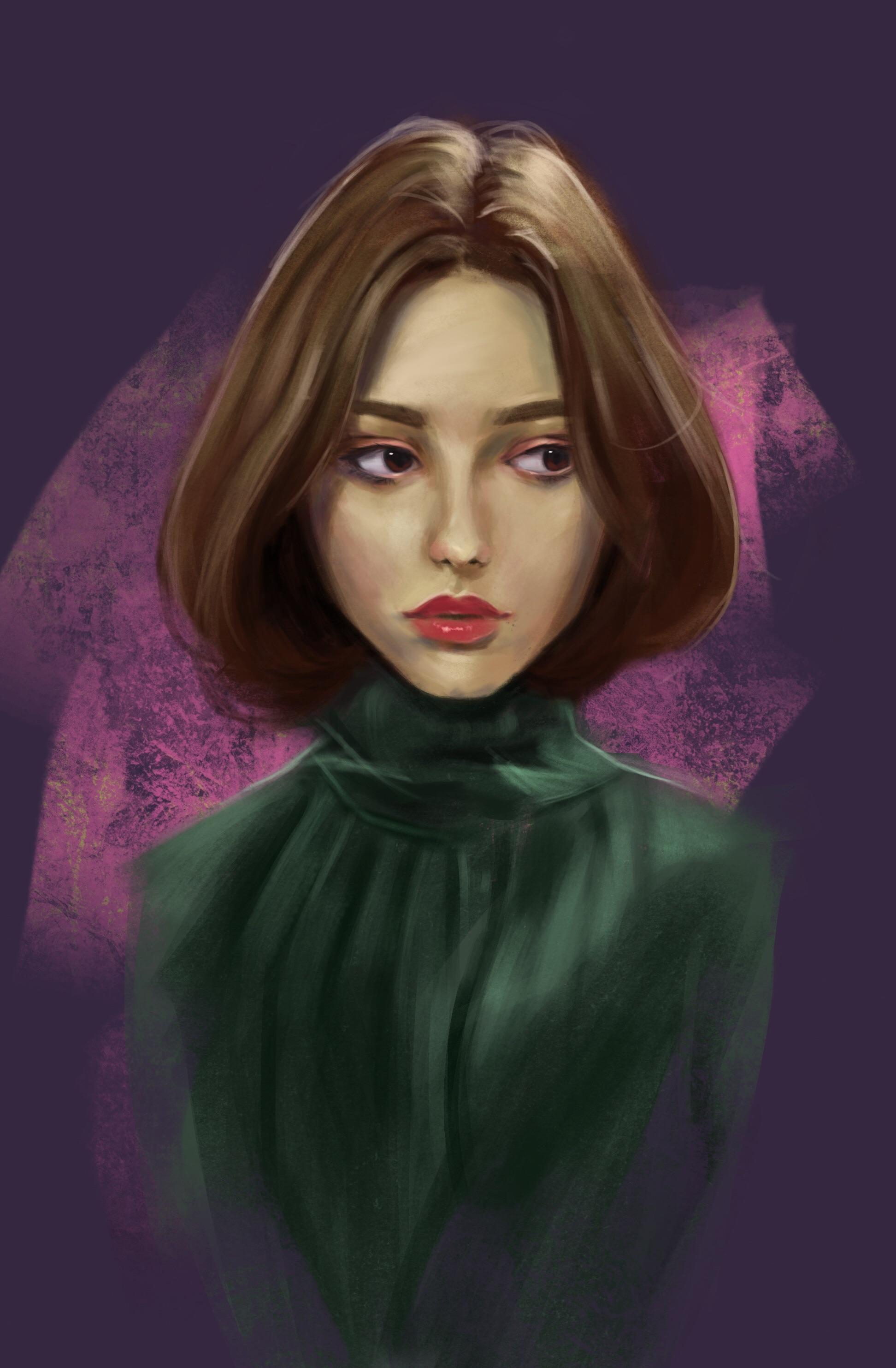 I wanted to learn a more painterly style recently with my first digital