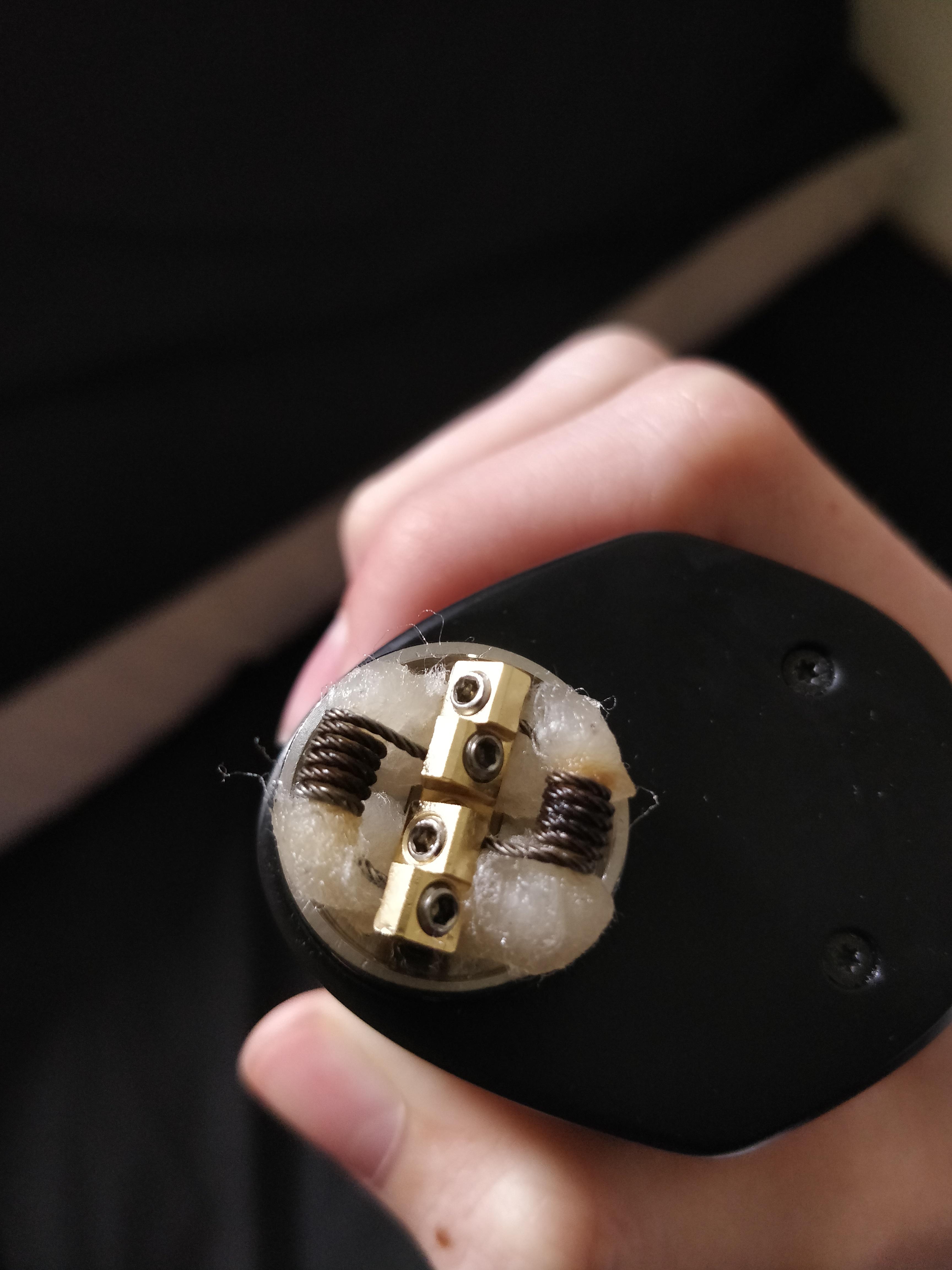 Burnt taste from RDA despite fresh cotton that looks fine r/Vaping