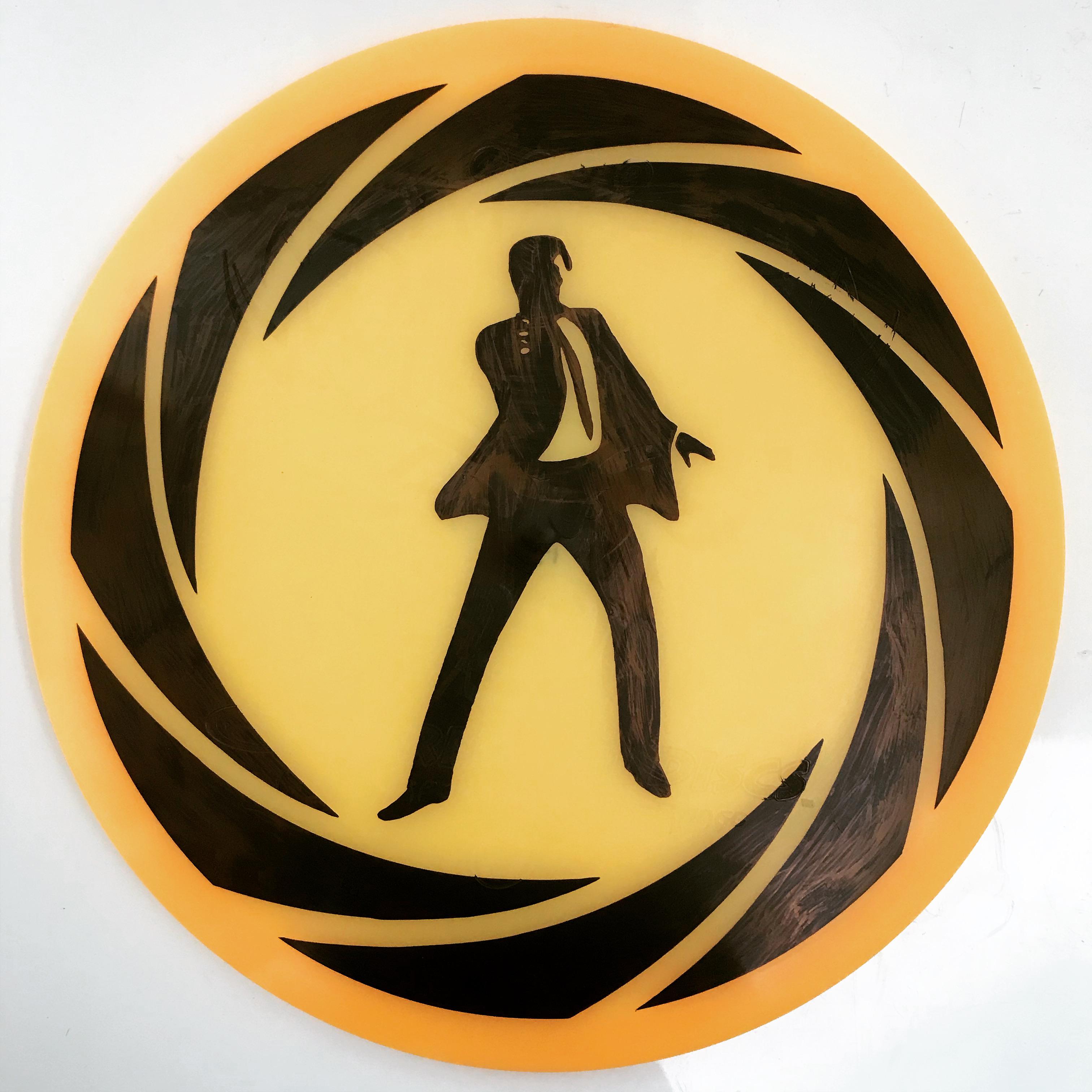 Just a simple stencil today. The name’s Golf; Disc Golf. discdyeing