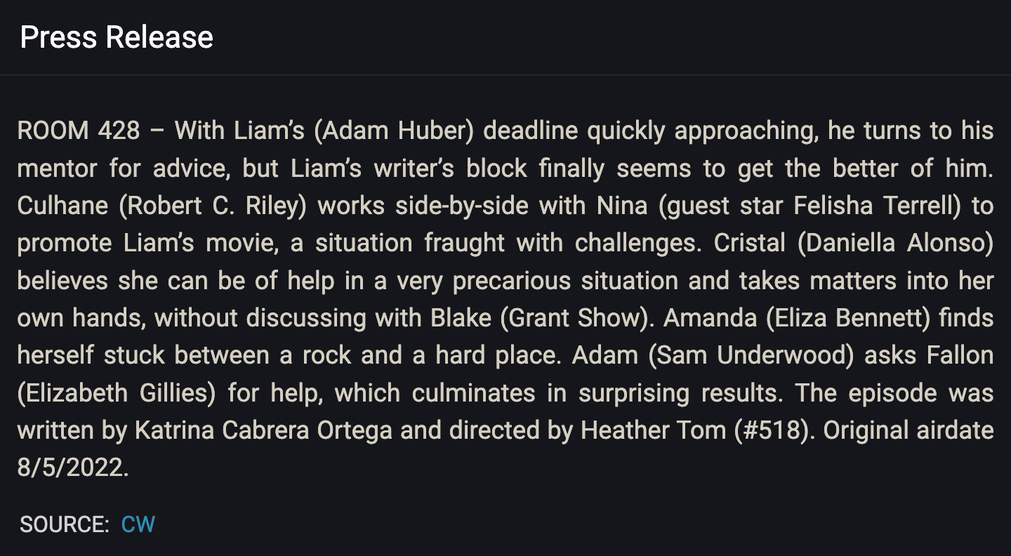 Dynasty Season 5 Episode 18 A Writer of Dubious Talent r/DynastyCW