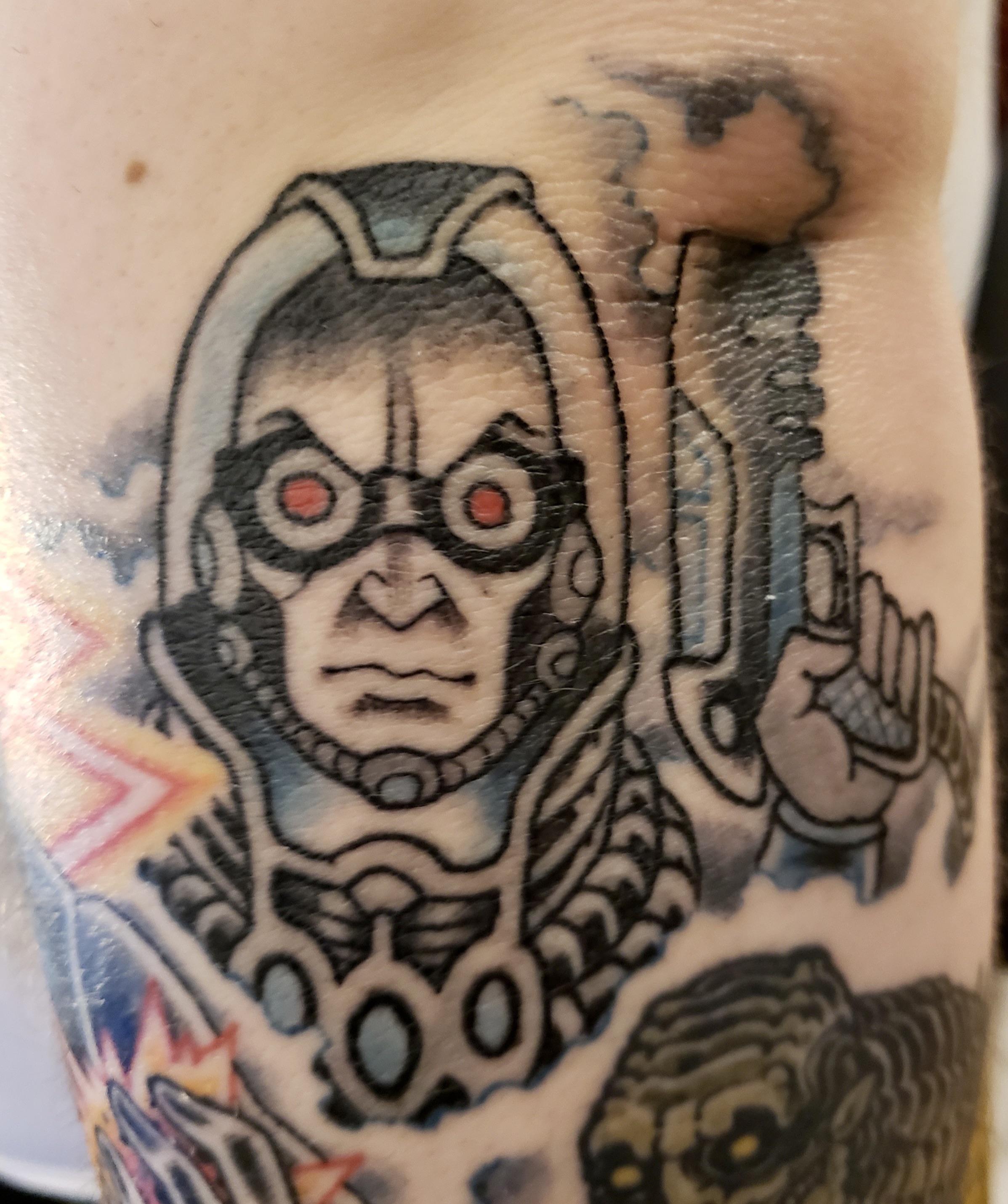 Mr. Freeze by Eli Wood at Lucky Wizard Tattoo in Brattleboro, VT r
