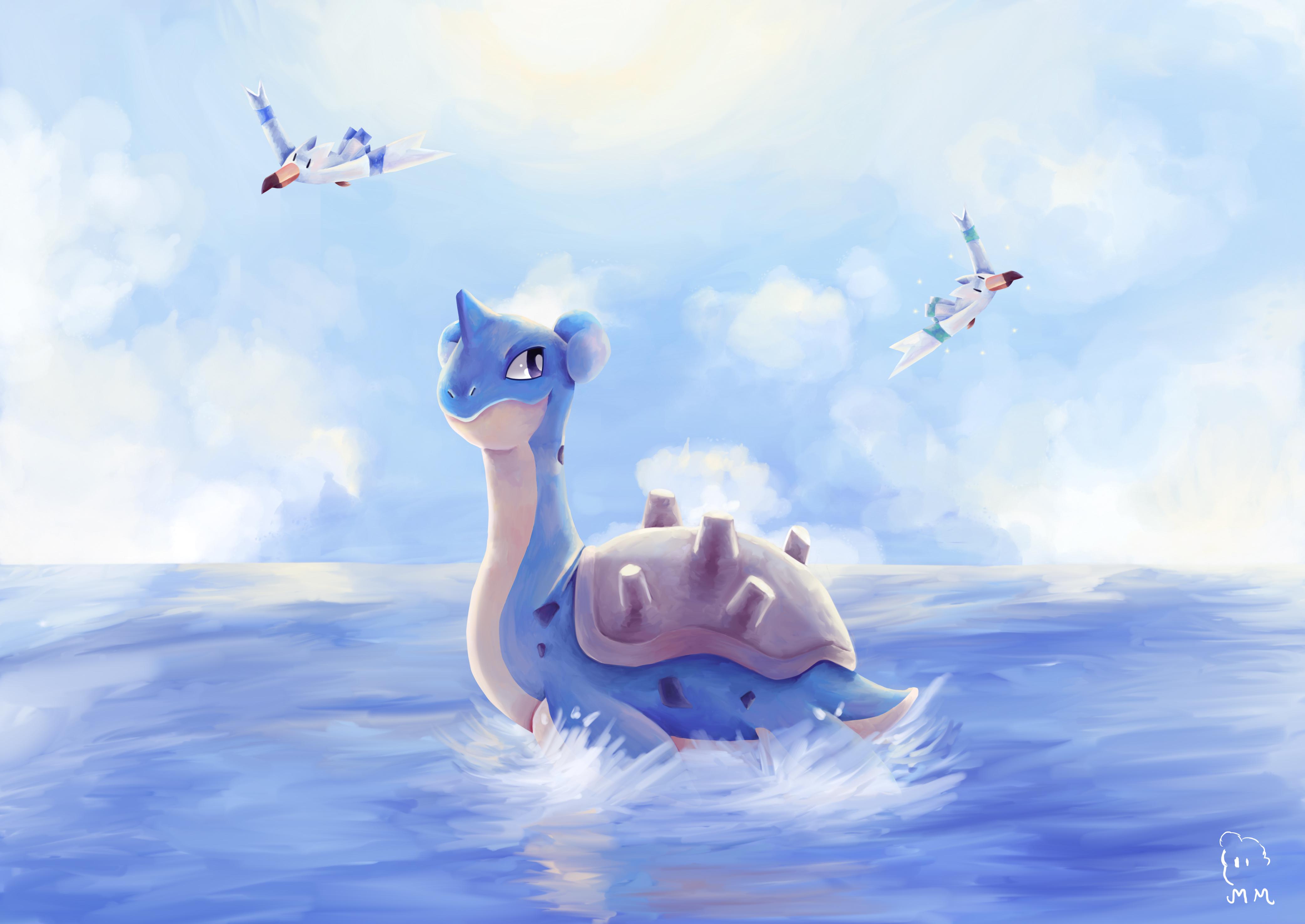 Lapras in the ocean. I made this one a while back, but I hope is good