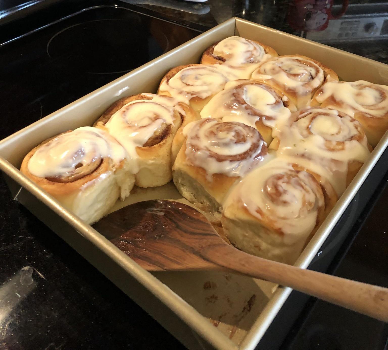 Overnight rise cinnamon rolls r/Breadit