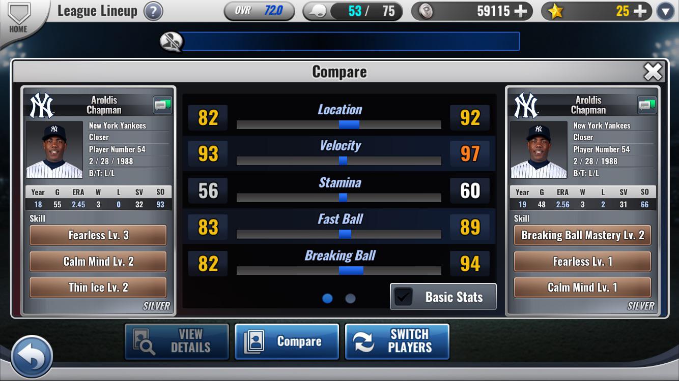 Which is better? Right is level 10/10 and the left is 1/10 MLB_9Innings