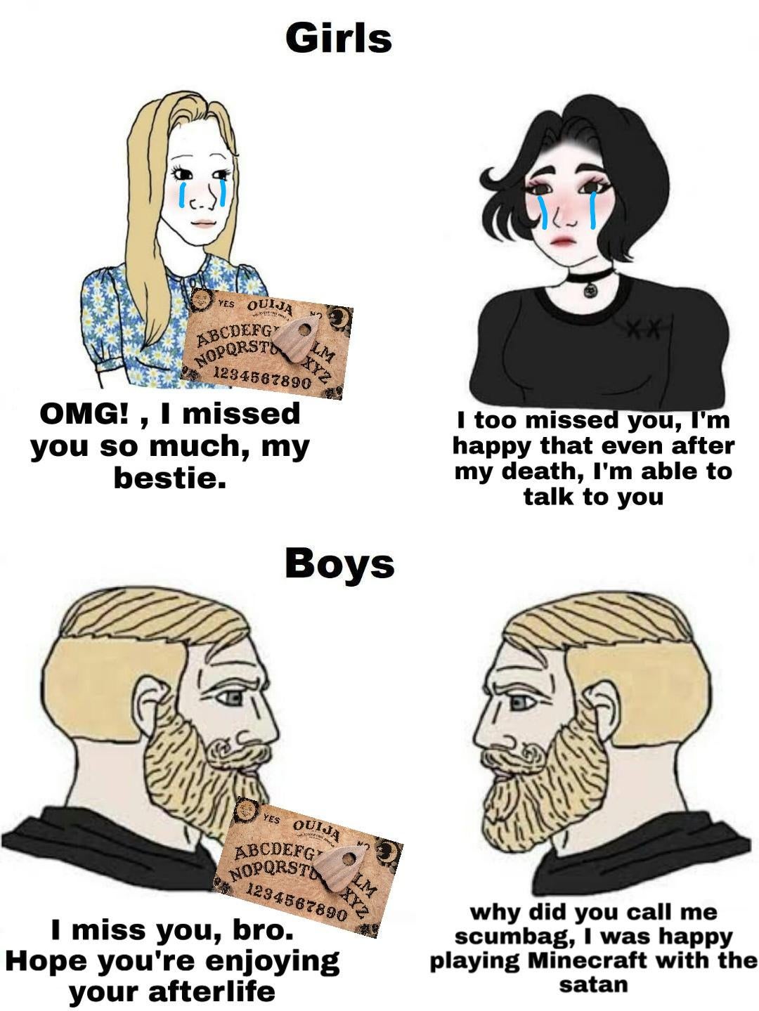 ++ 50 ++ yes chad meme boys vs girls template 399510 Saejospictadi6c