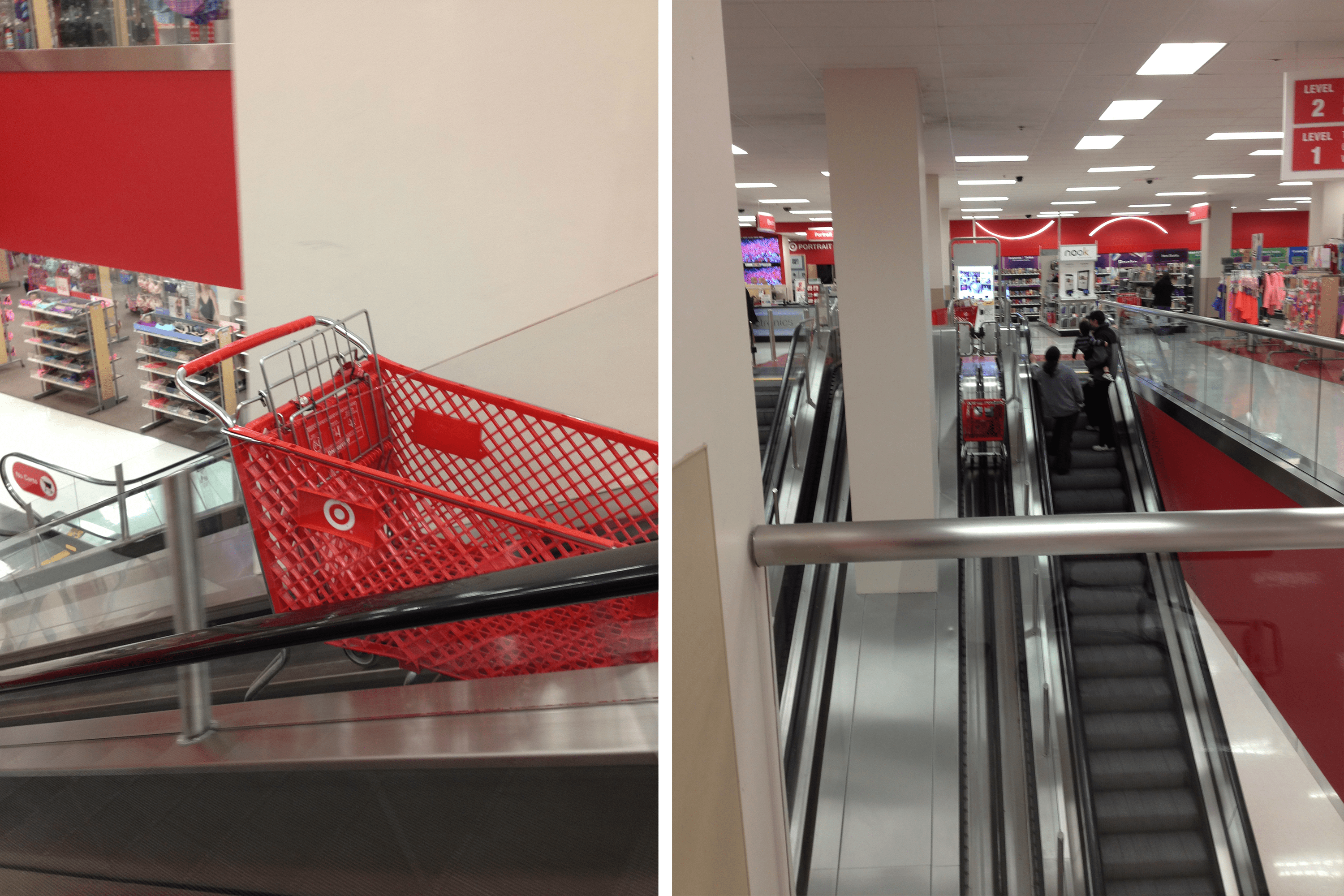 This 2story Target has an escalator for your cart r/mildlyinteresting