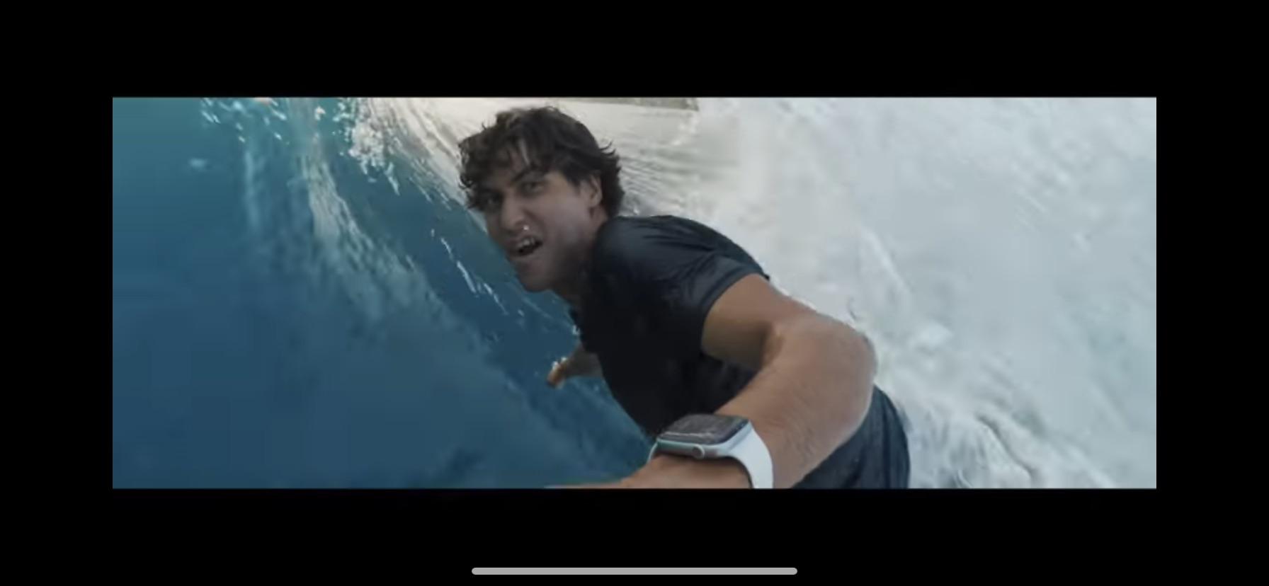 Apple Watch 6 advertisement shows a guy surfing with his watch. Take my