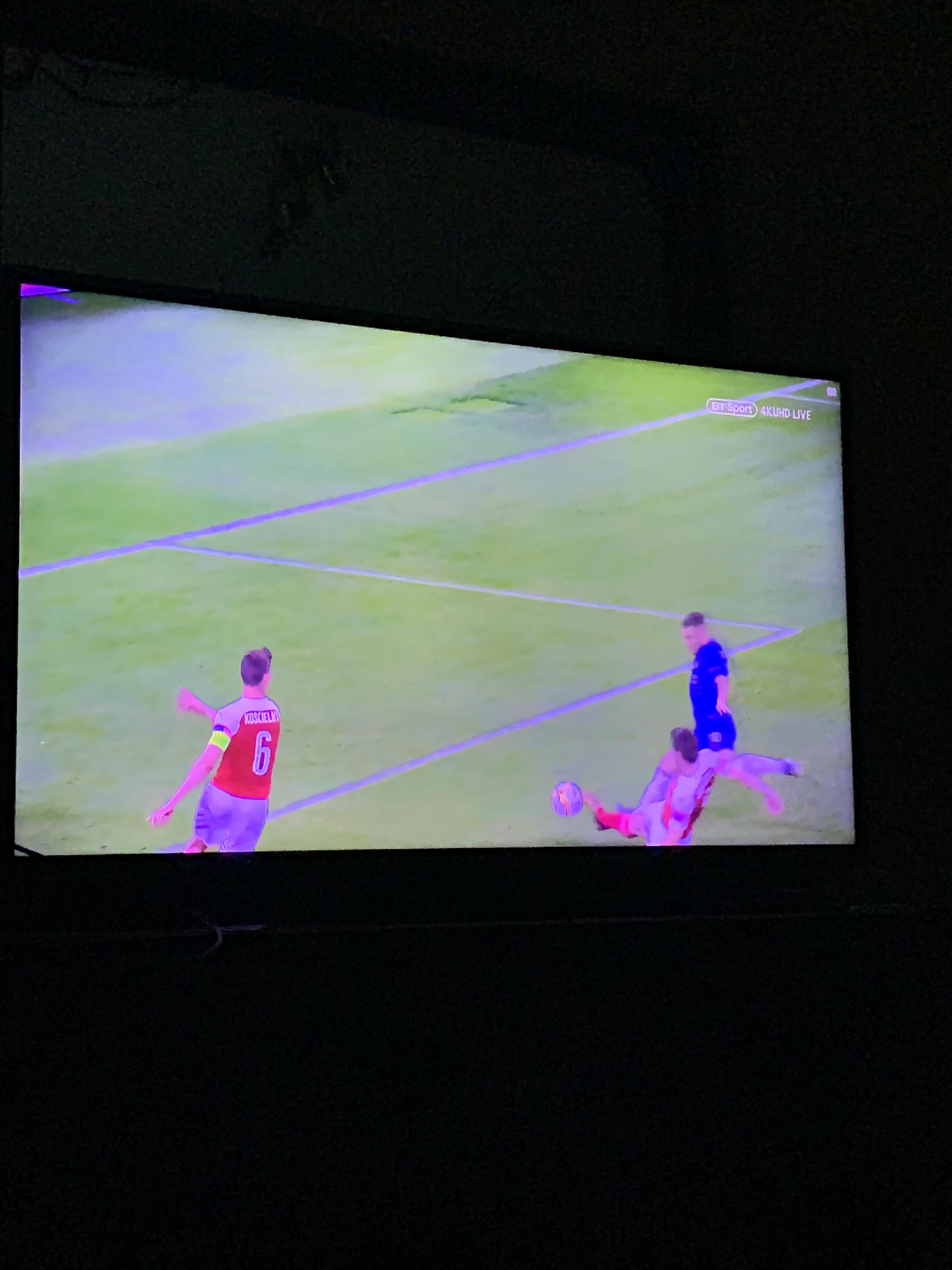 Over saturated pictures when I’m doing a photo with my TV? Why is that