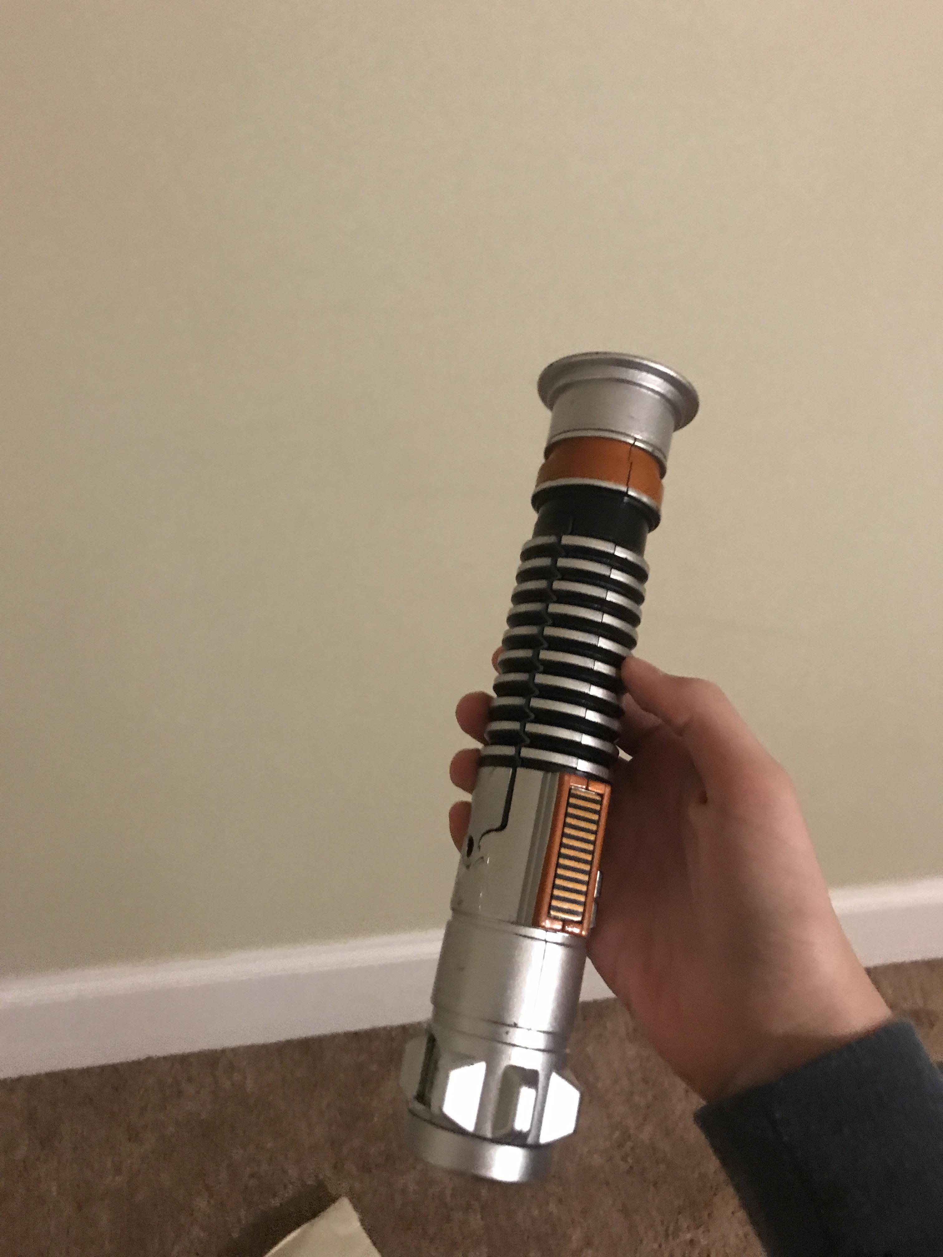 Successfully removed the blade from an old toy lightsaber and now it