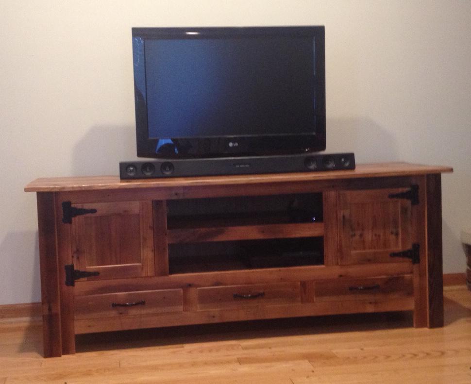 Reclaimed Michigan Barn Wood TV Stand Build r/Michigan