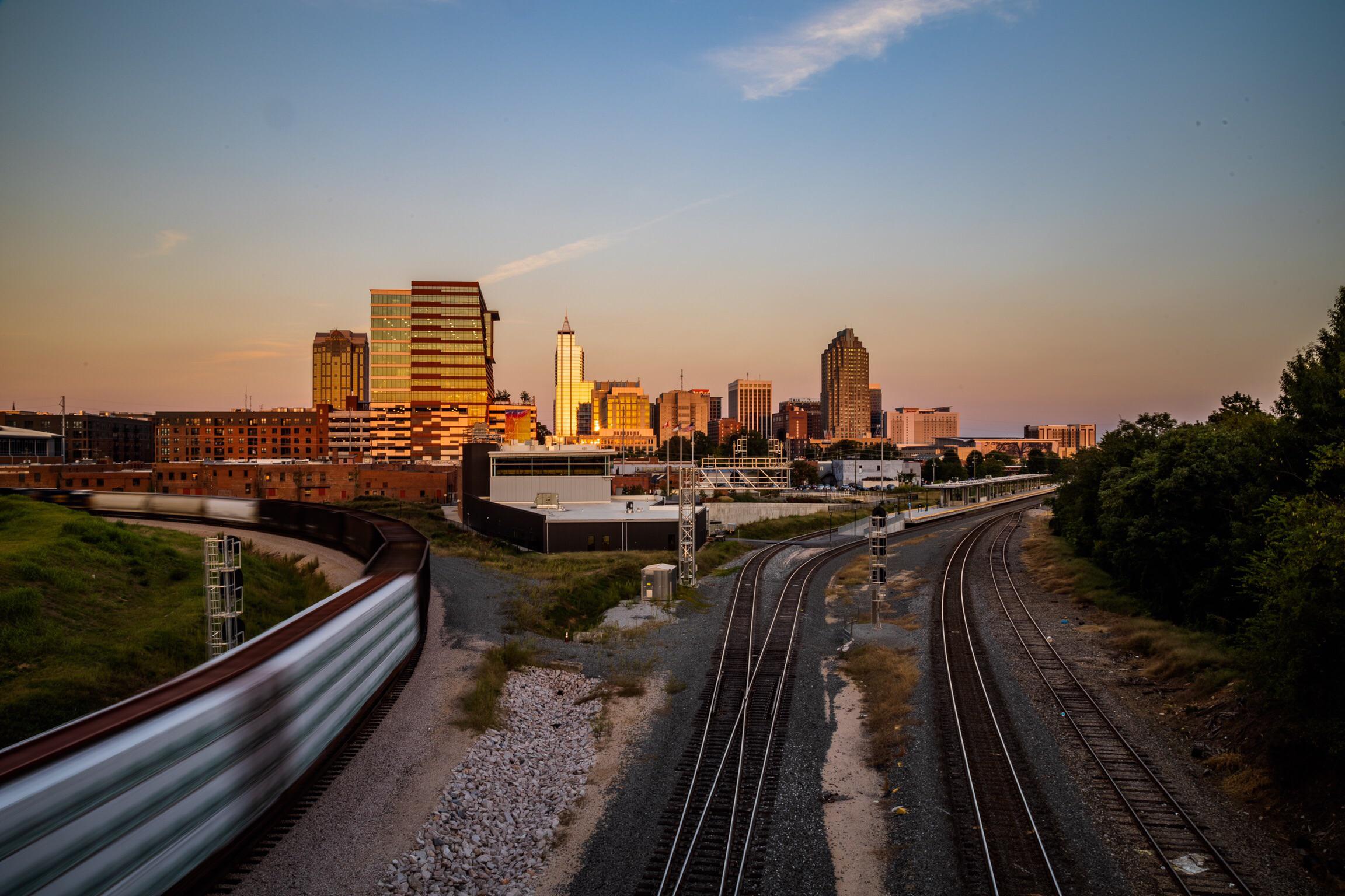 Last night’s sunset from Boylan Bridge r/raleigh