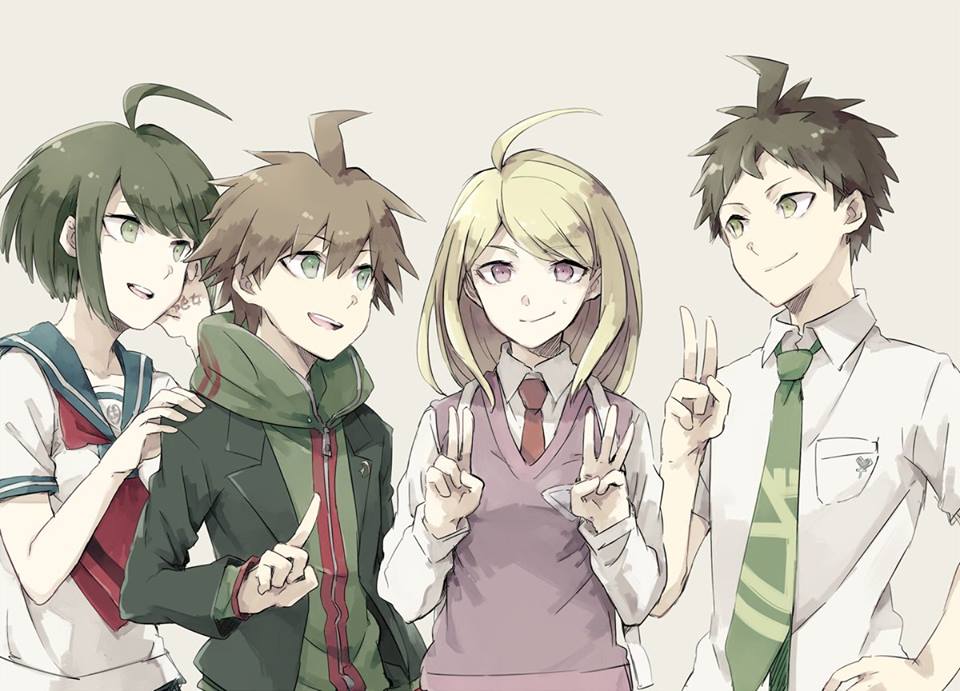 4 main characters assemble. danganronpa
