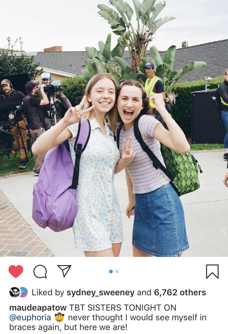 Maude posted a “tbt” photo of her and Sydney filming tonight’s episode