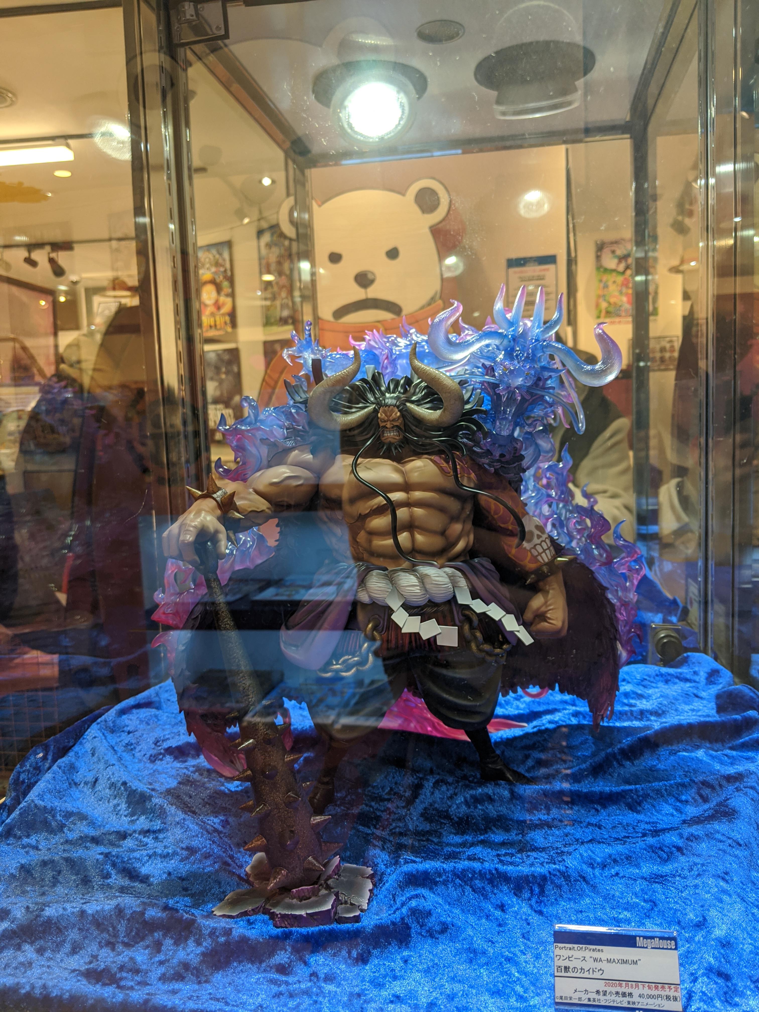 New one piece figure of kaido at one piece store in Shibuya. 400 price