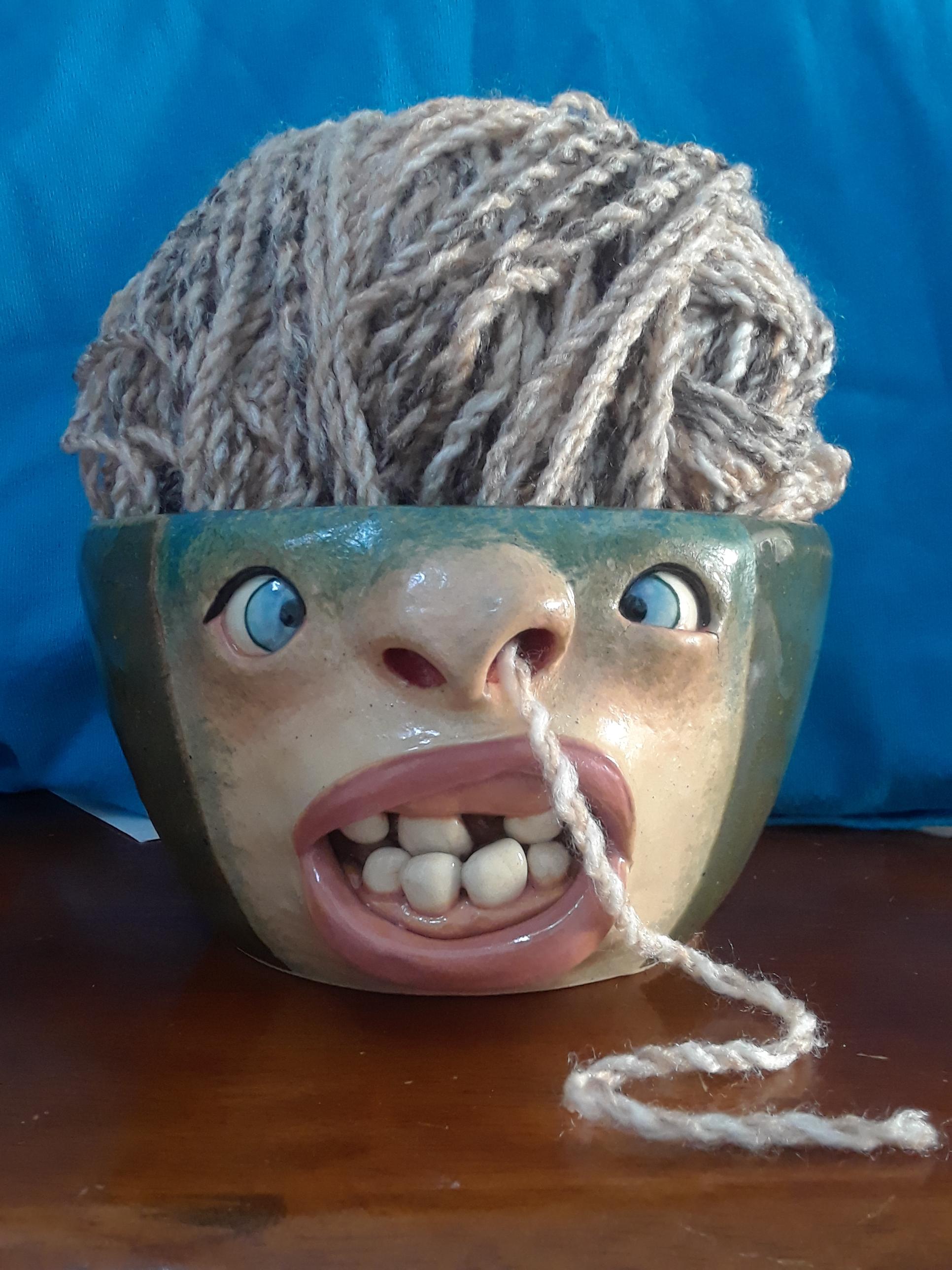 My husband bought me the most amazing yarn bowl! r/knitting