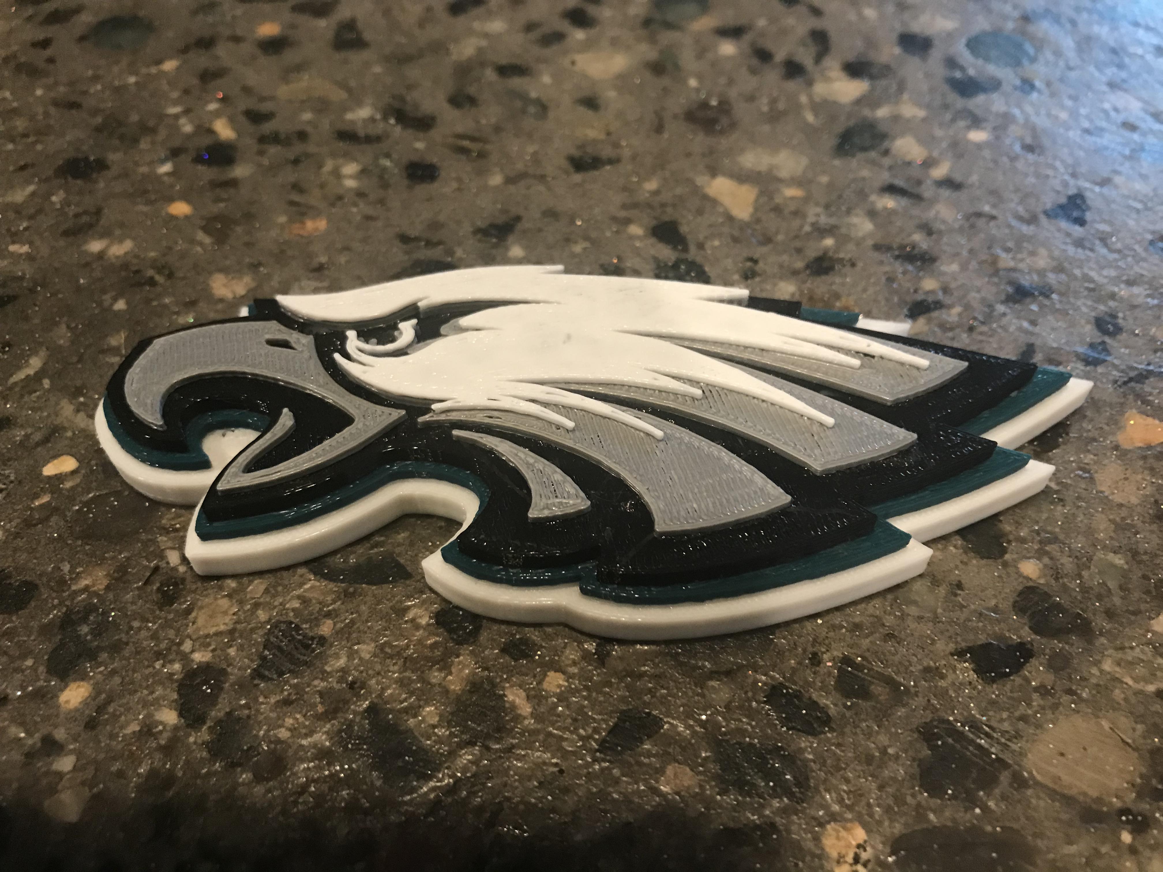 I 3d printed the eagles logo in 4 colors. r/eagles