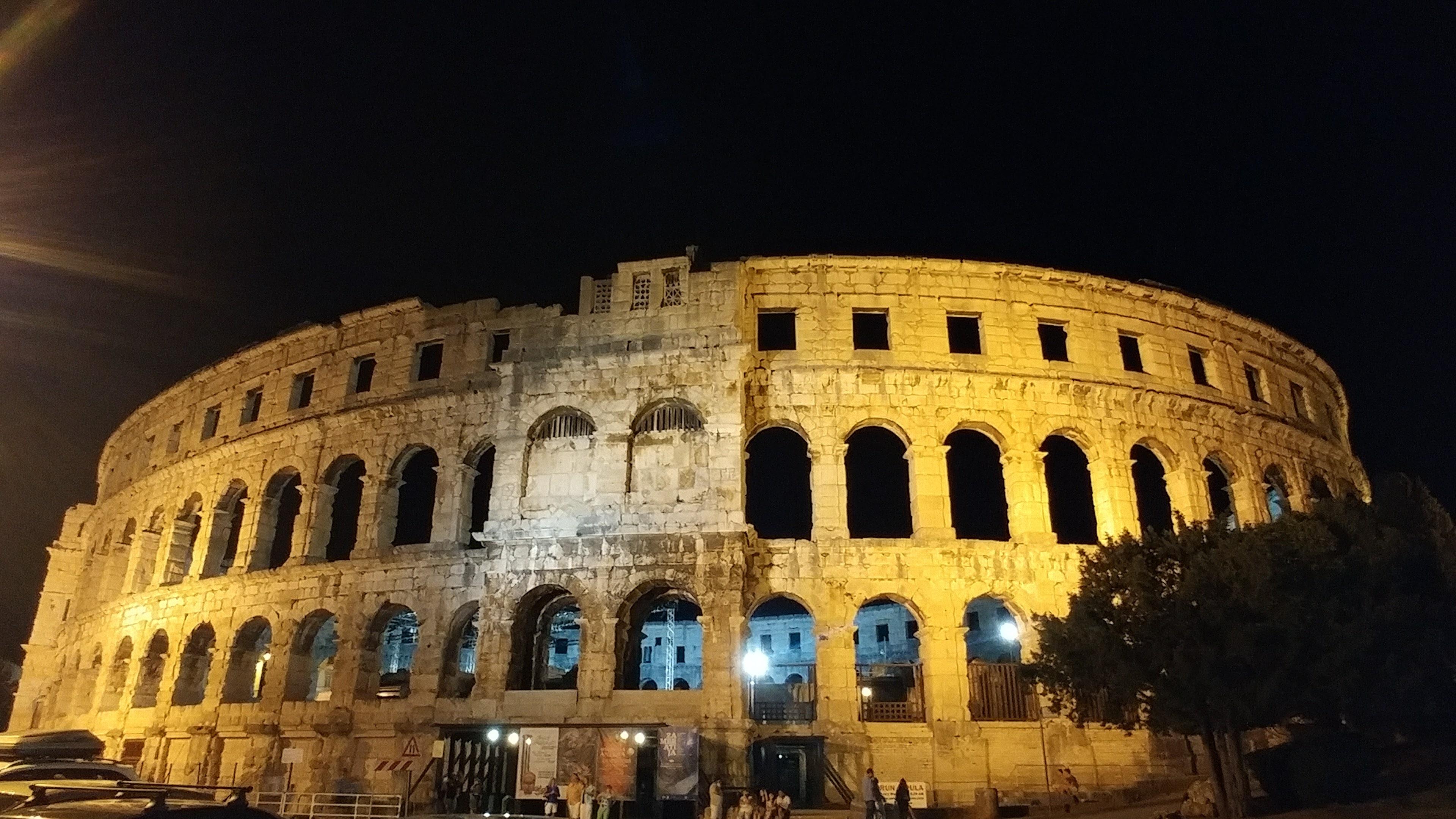 The only Roman amphitheatre with all walls still intact; Pula Arena