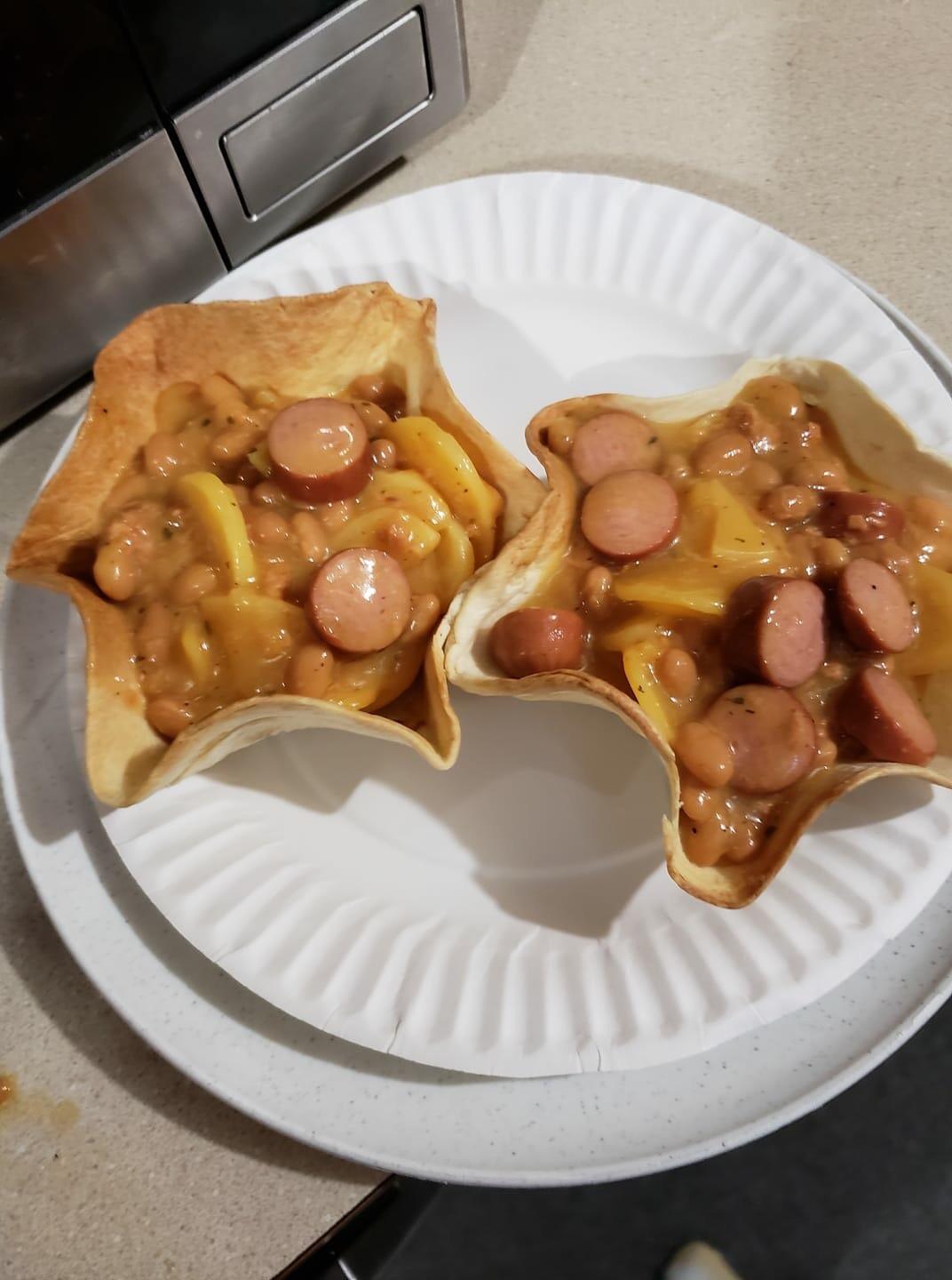 From Facebook Cheesy Potatoes, Hot Dogs, and Tuna in a Shell.... r