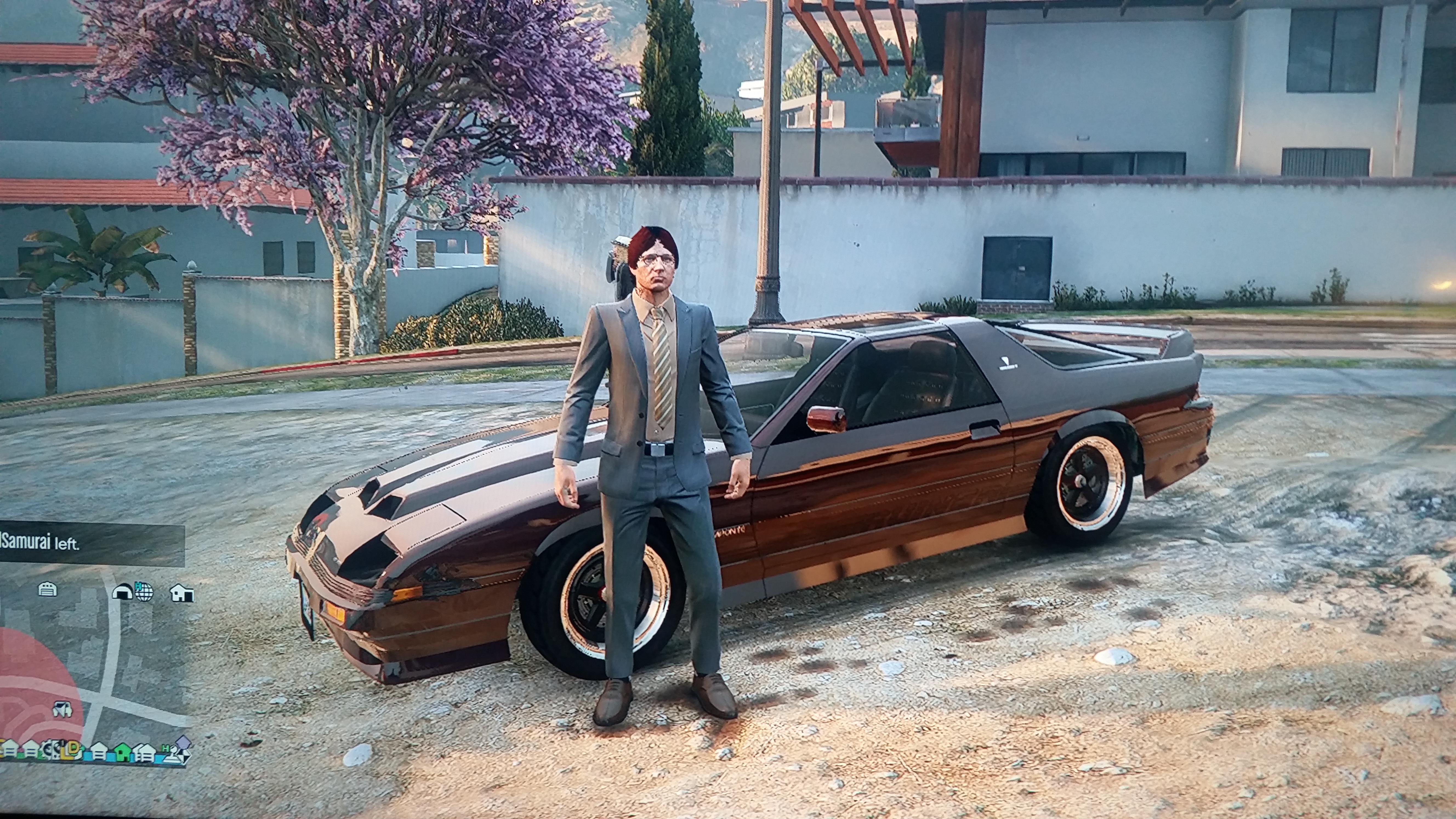 I turned my GTA online character into Dwight and even made his car. r