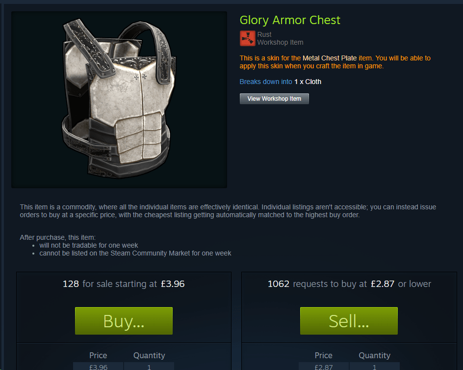 Is there anyway of finding out what a rust skin's original item store