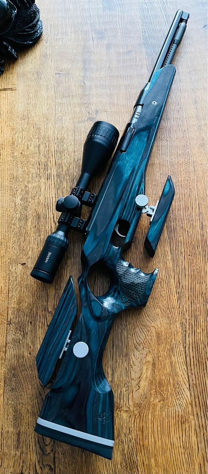 Lucas Parsley TAC2 custom stock for Air Arms TX200/TX200HC Blue/black