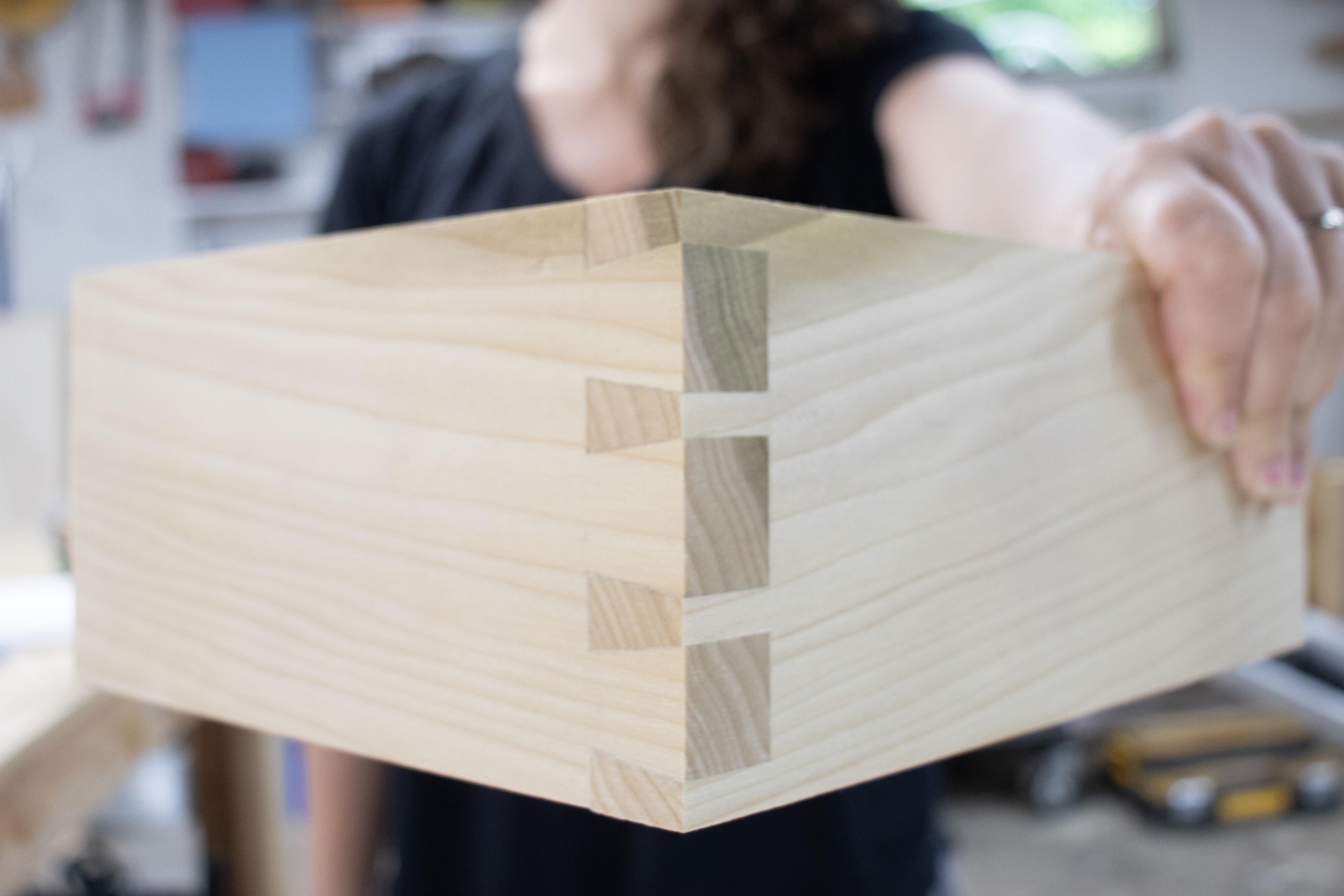 I made these dovetails on the table saw! I experimented with a jig on