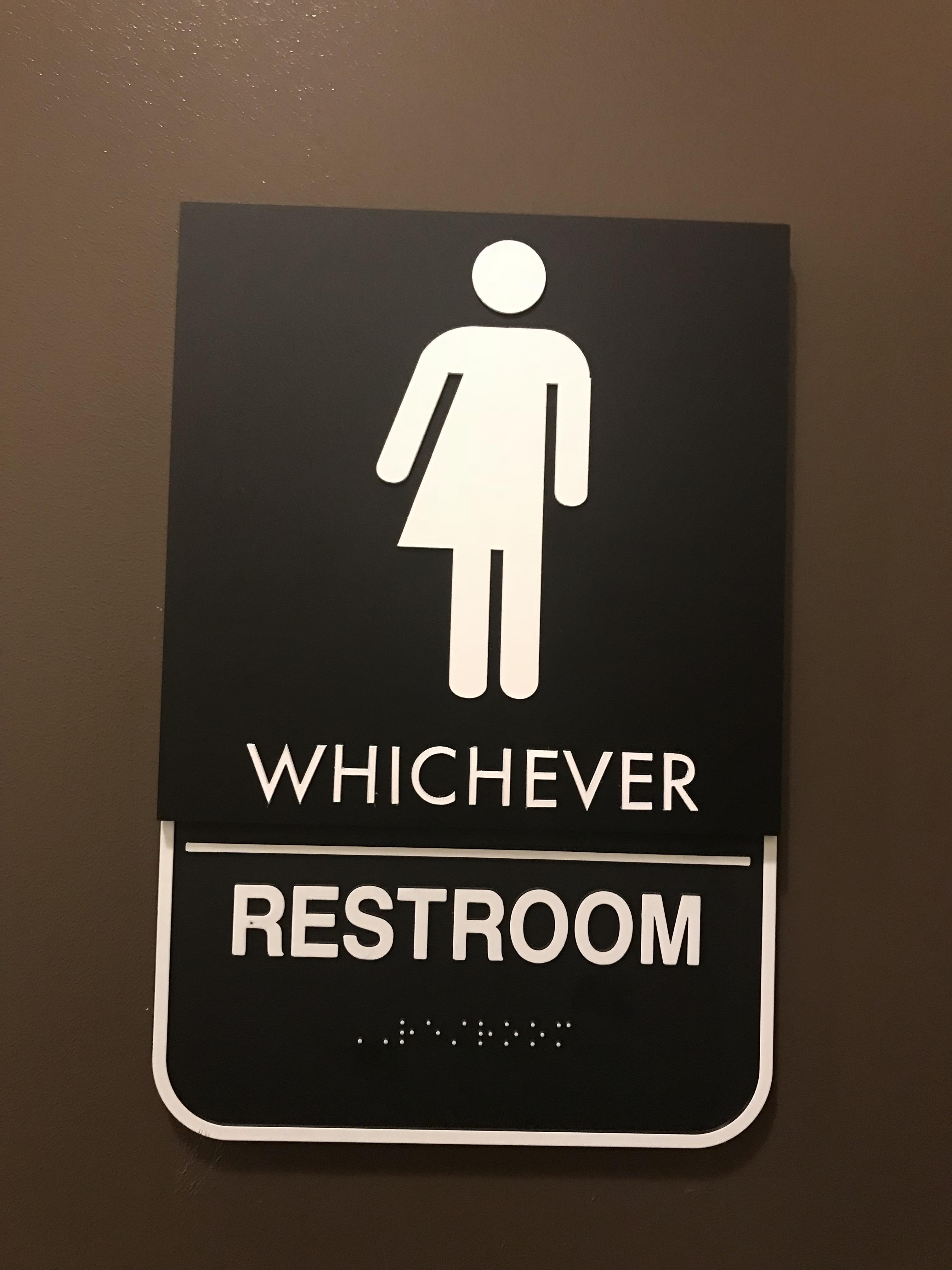 This “whichever” bathroom sign at a restaurant mildlyinteresting