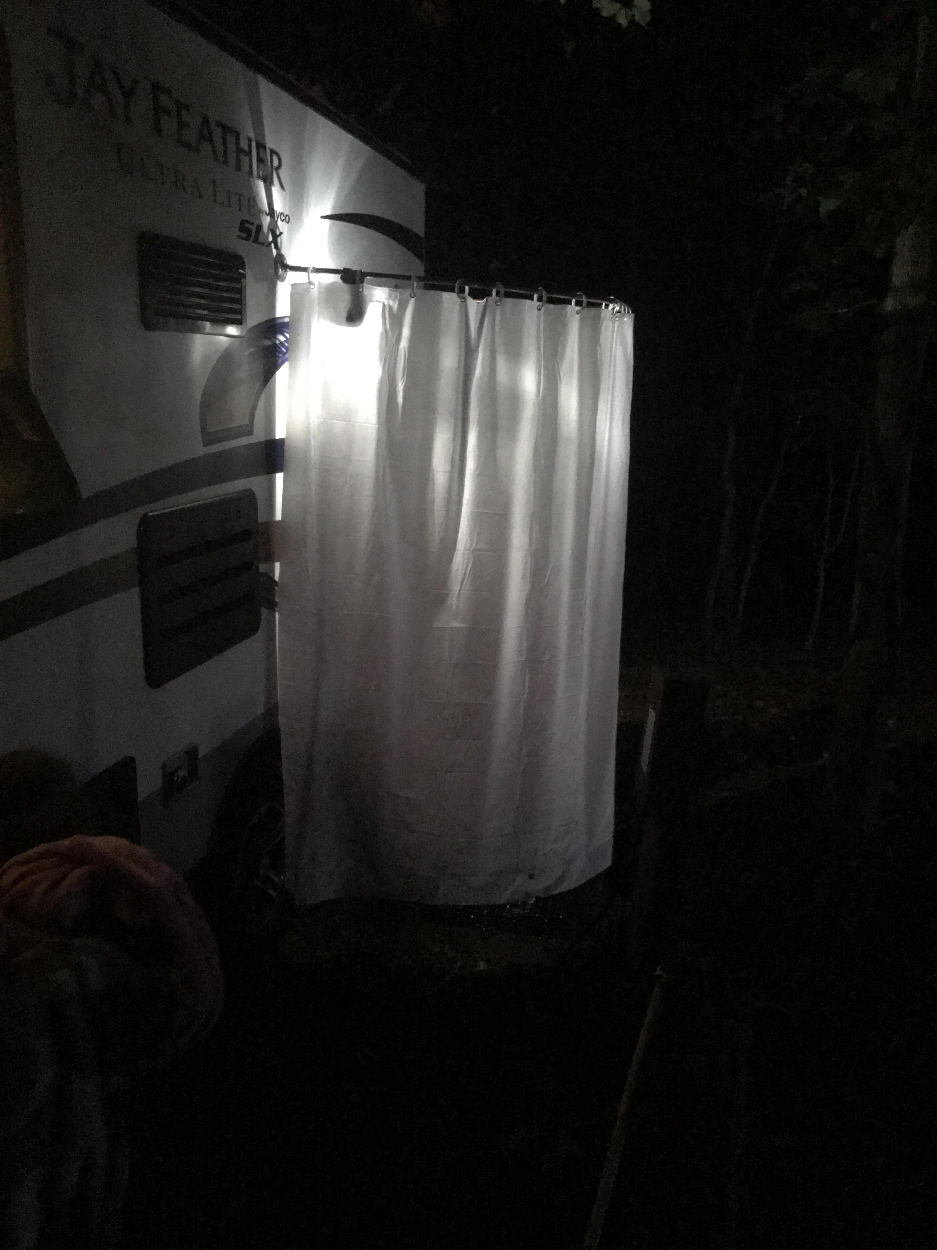 Pumped about the outdoor shower curtain holder r/camping