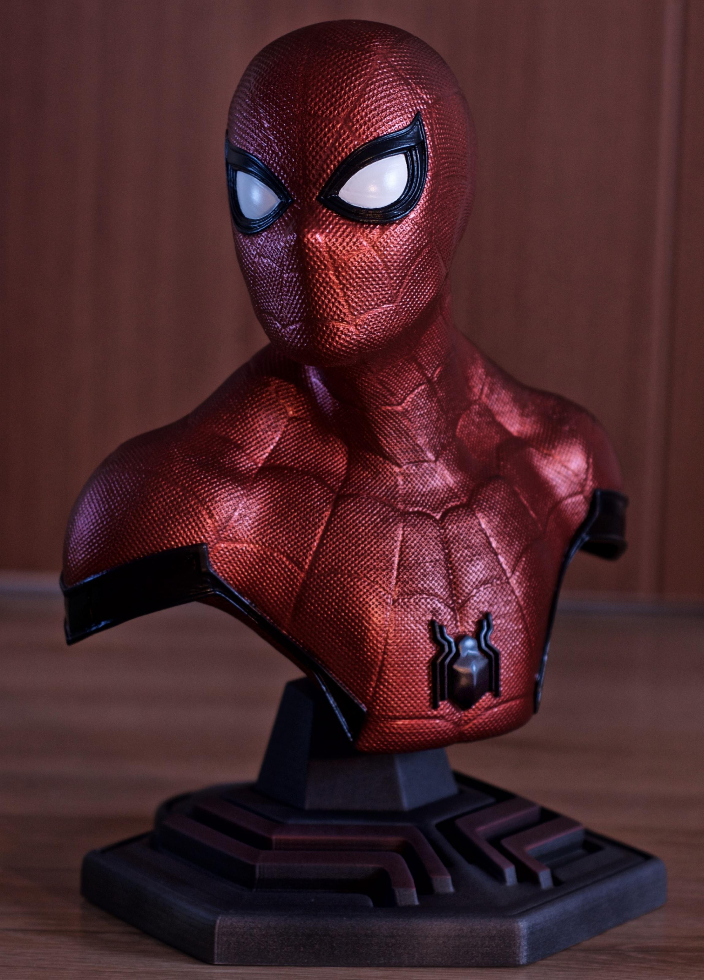Finished my 3D Printed Spider Man Bust r/Spiderman