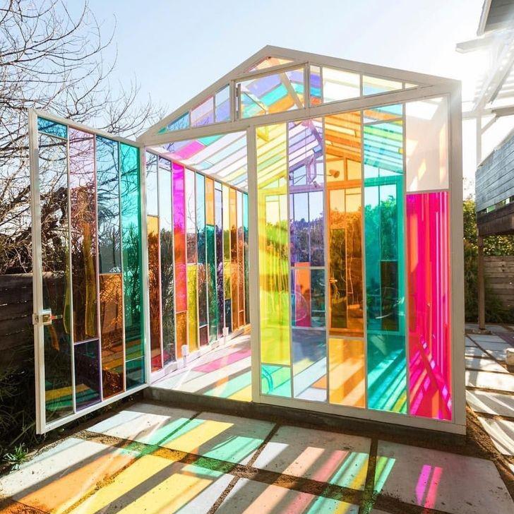 This rainbow stained glass greenhouse r/RainbowEverything