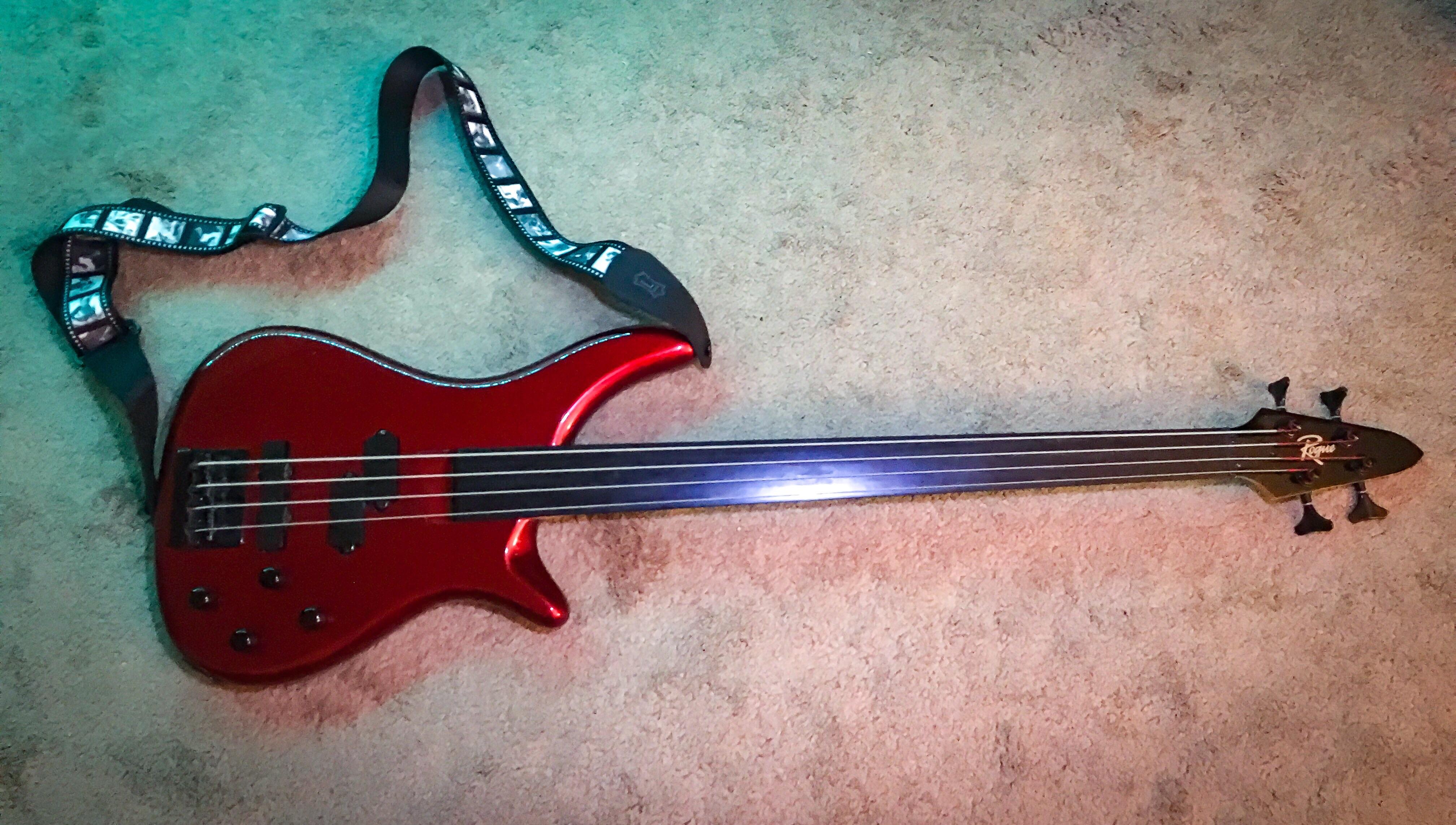 My new fretless bass. Got it used and cleaned up looking almost new