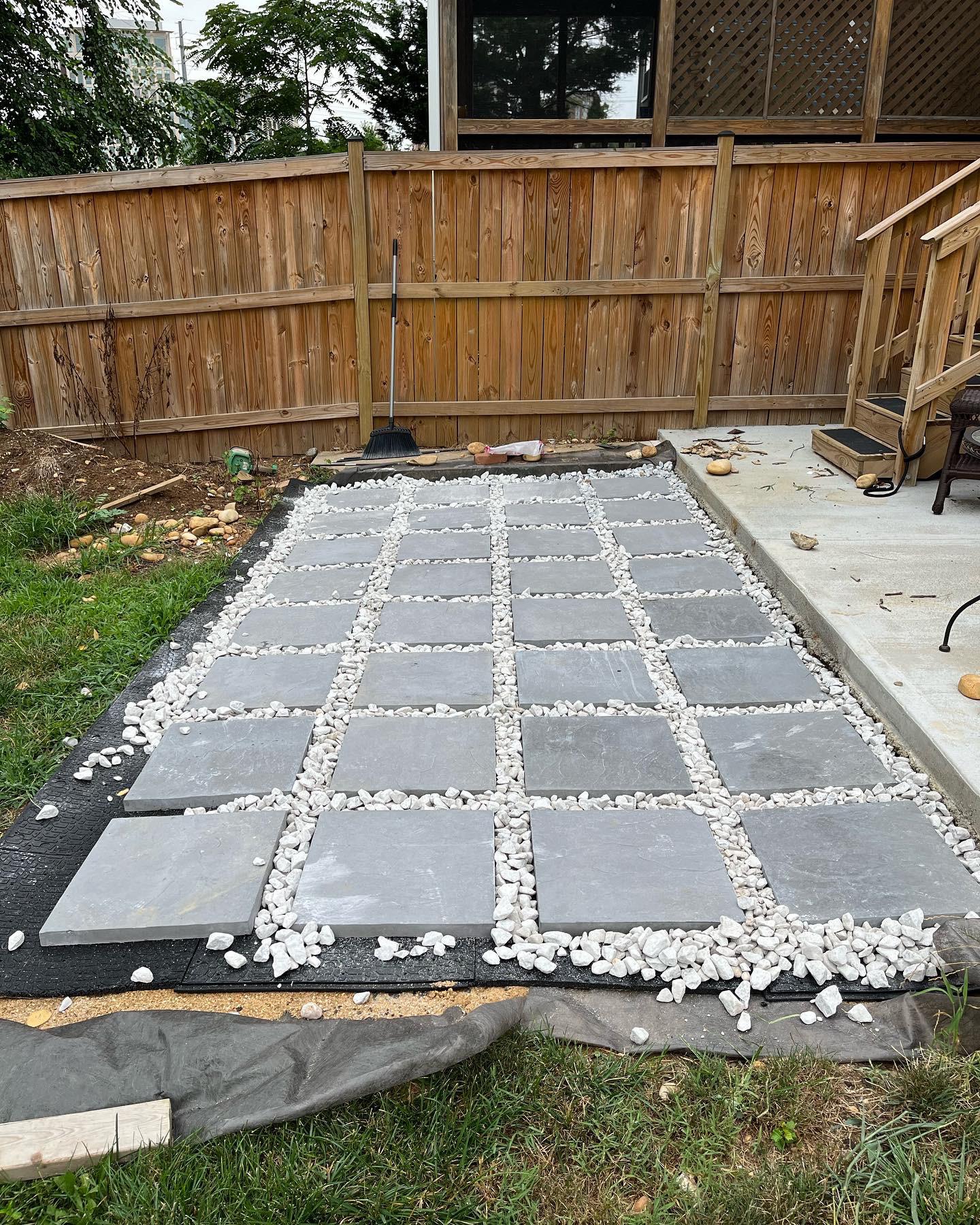 Finally finished my patio extension r/landscaping