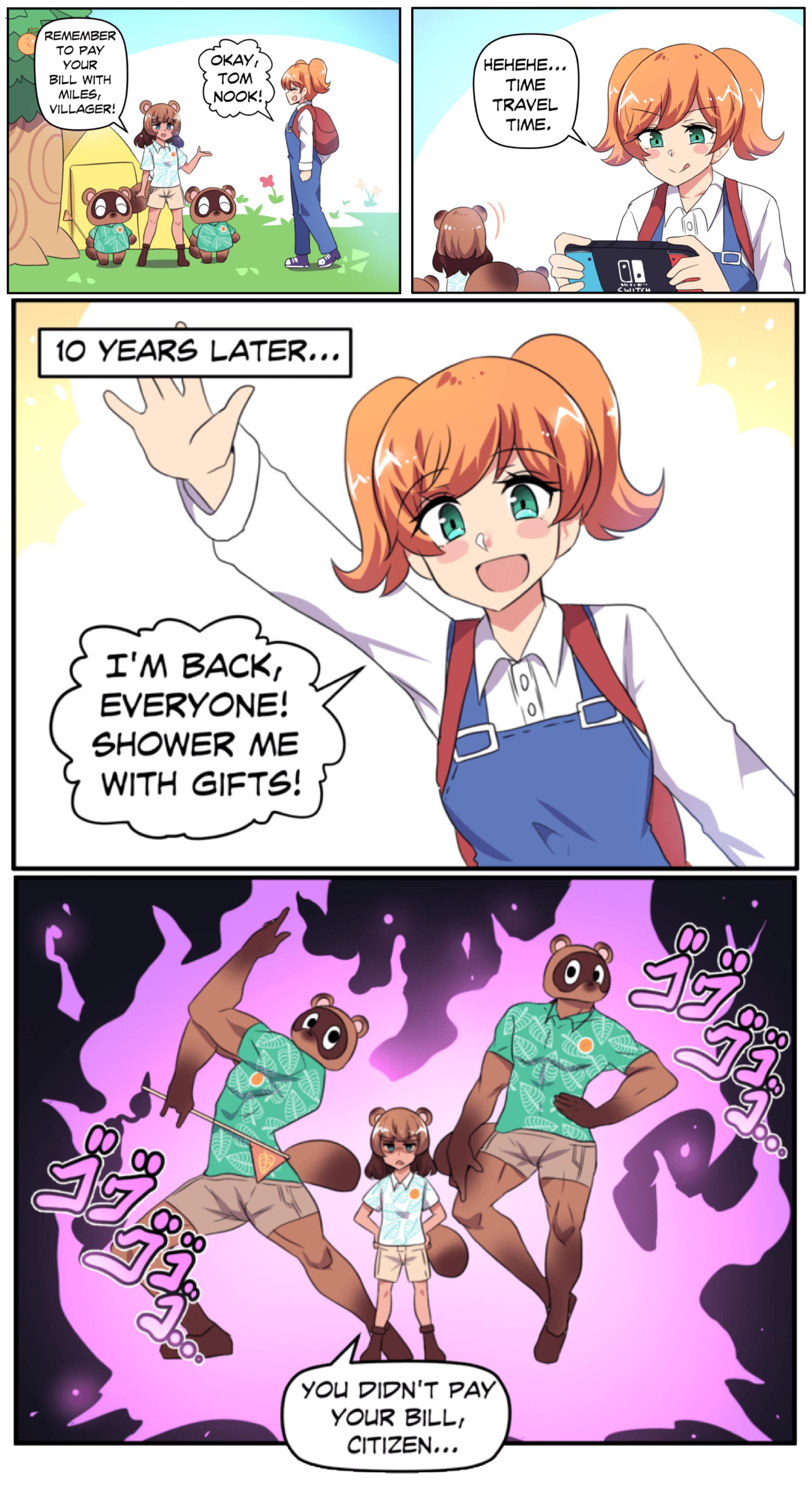 Here, have an Animal Crossing comic made by Merryweatherey (found it on