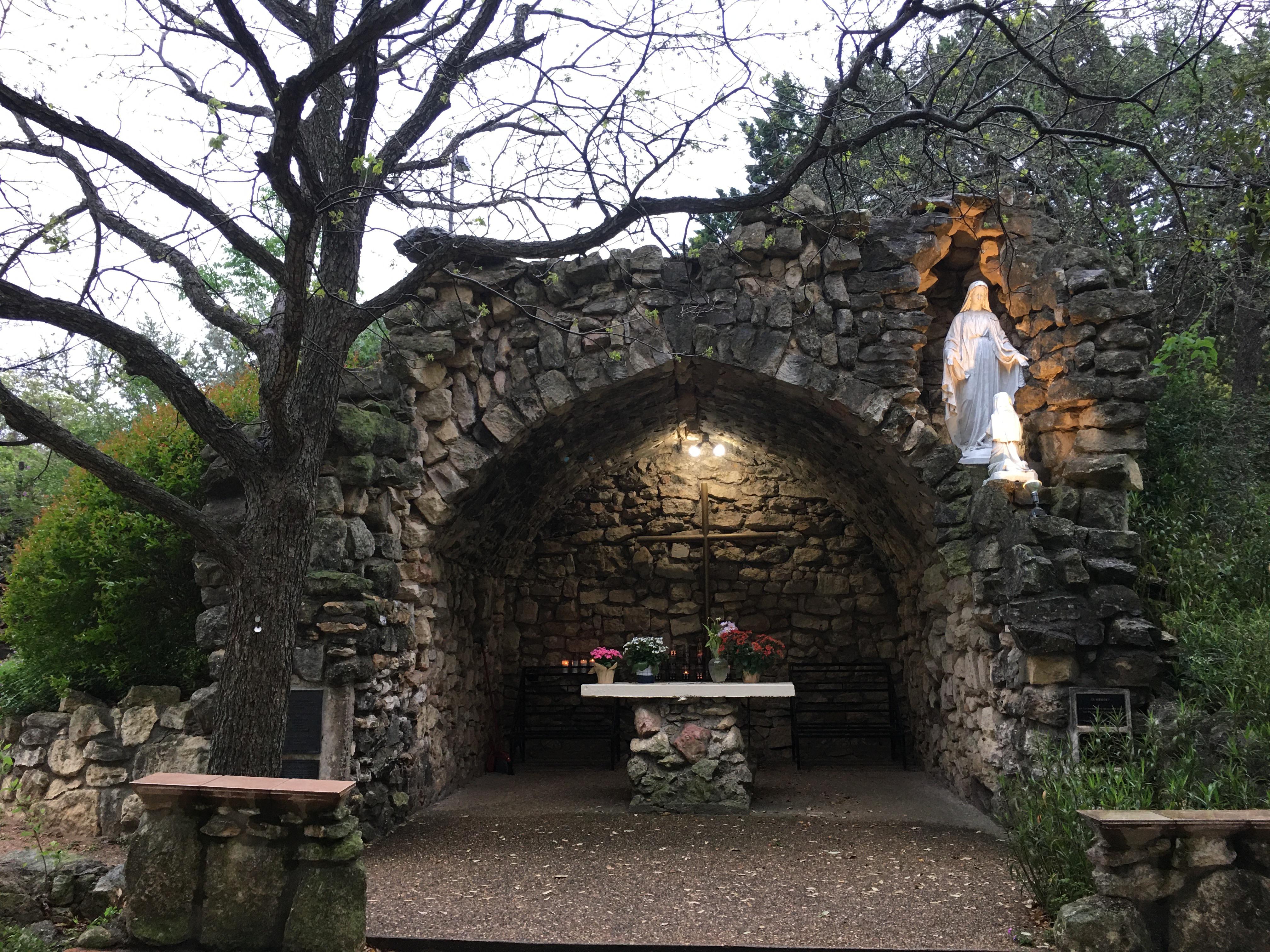 Our Lady of Lourdes Grotto on St. Edward’s campus r/Austin