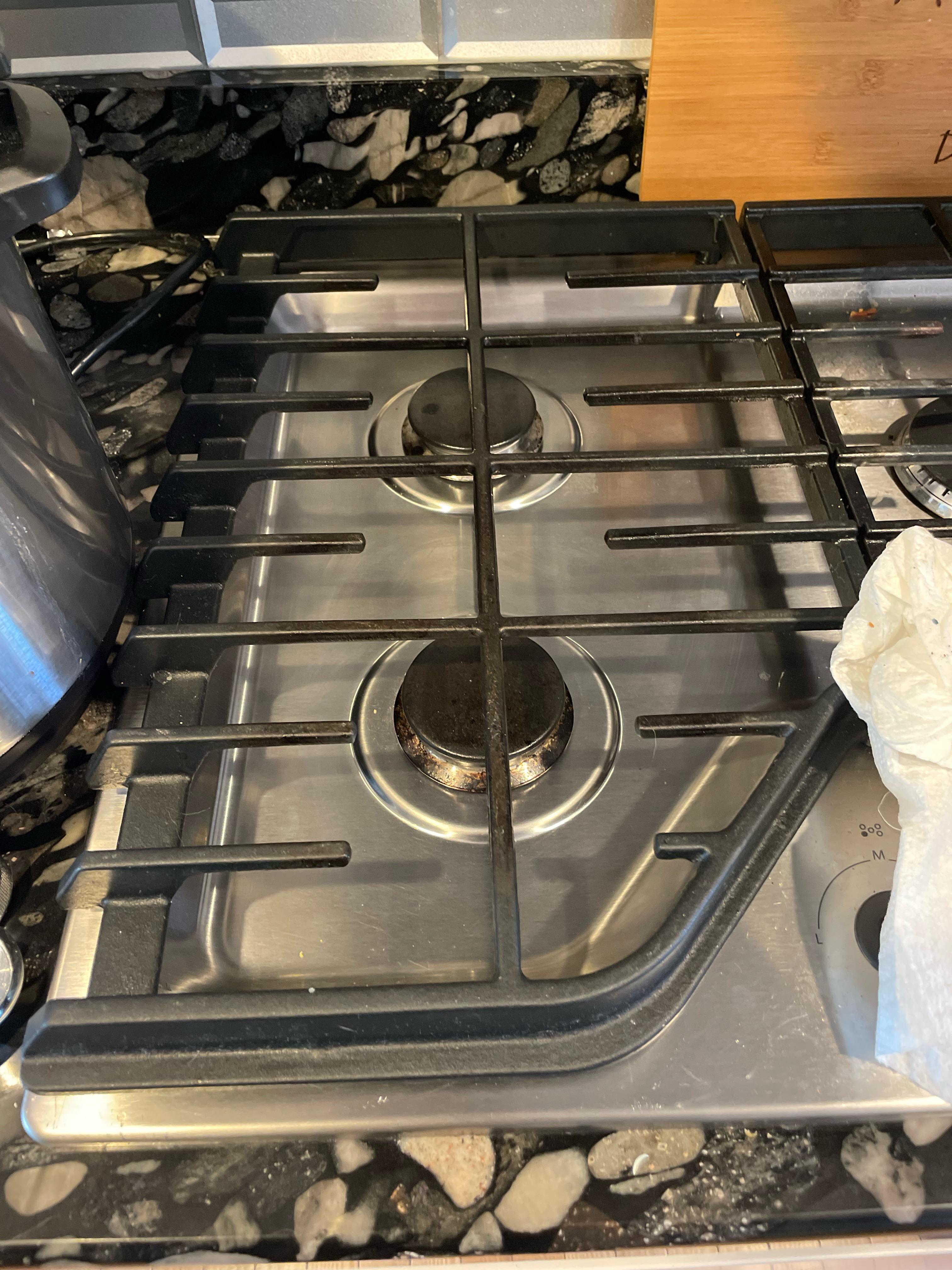 What’s the best way to clean the grates/tops of a gas stove? They are