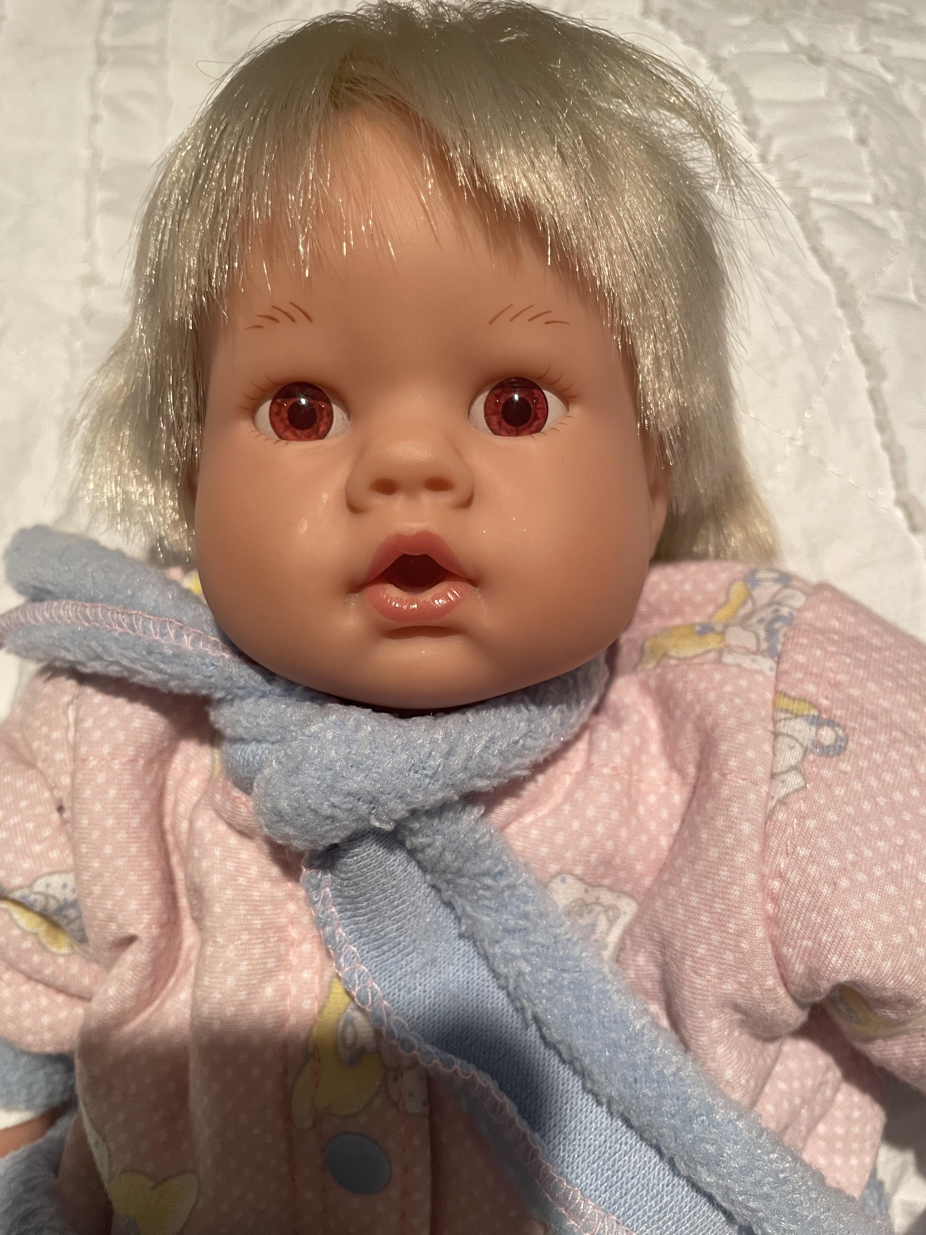 This dolls eyes were blue since the 90s. What would cause them to turn