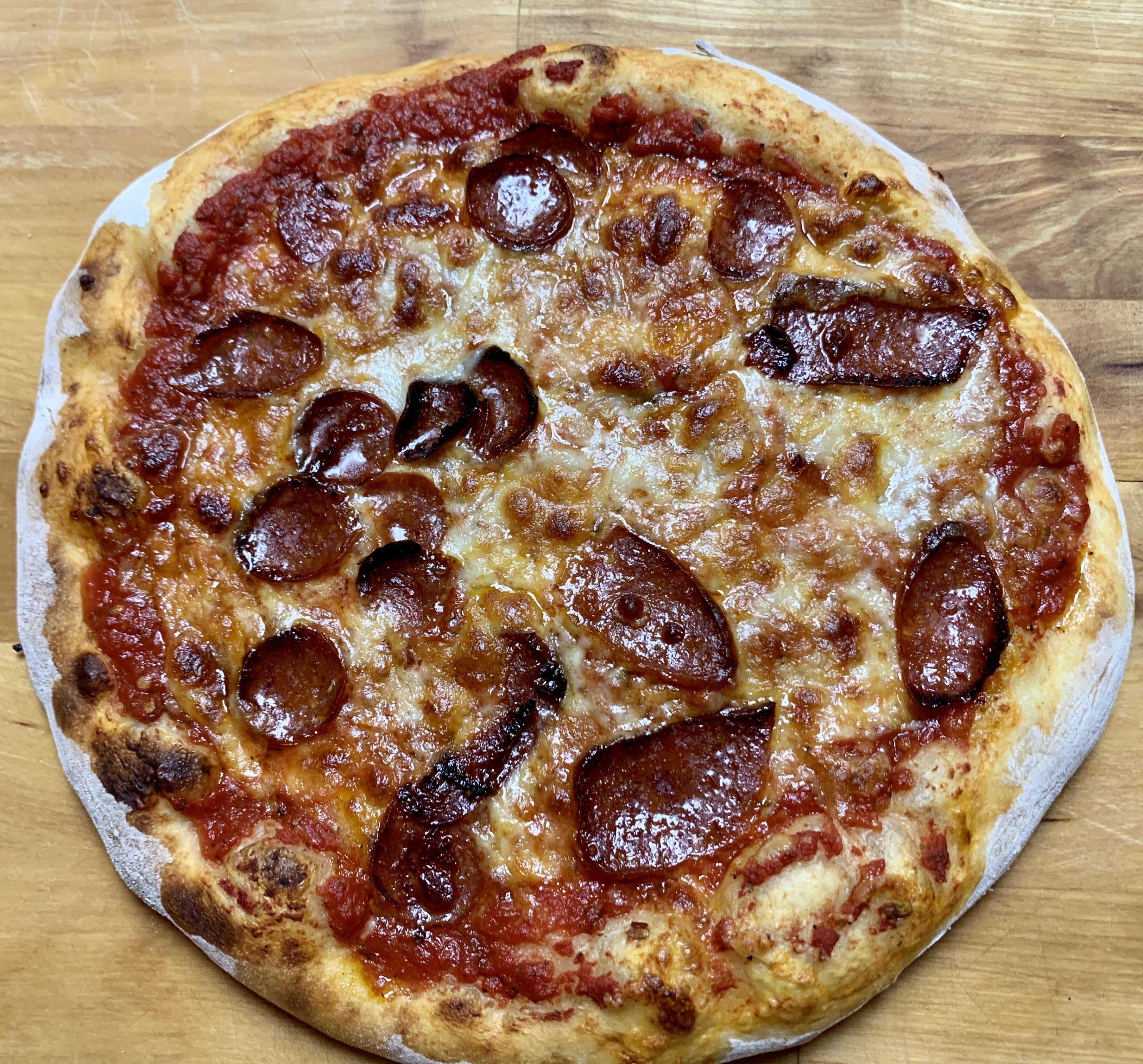 First time using a Baking Steel, broiled on high for 3 minutes and then baked at 550 for 3 more