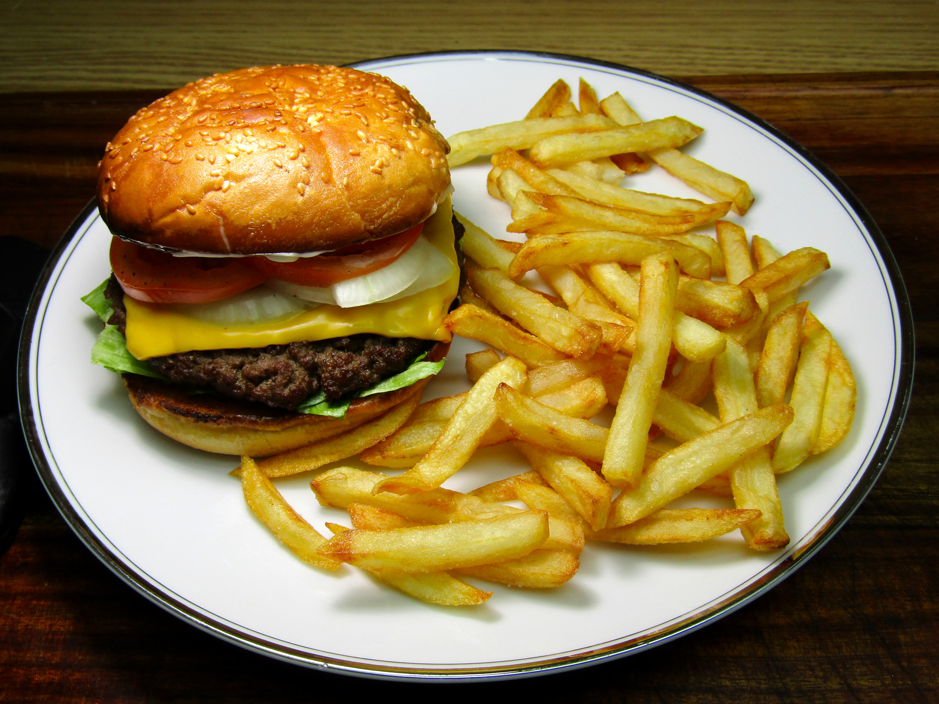 70/30 Cheese Burger and Small Fries r/burgers