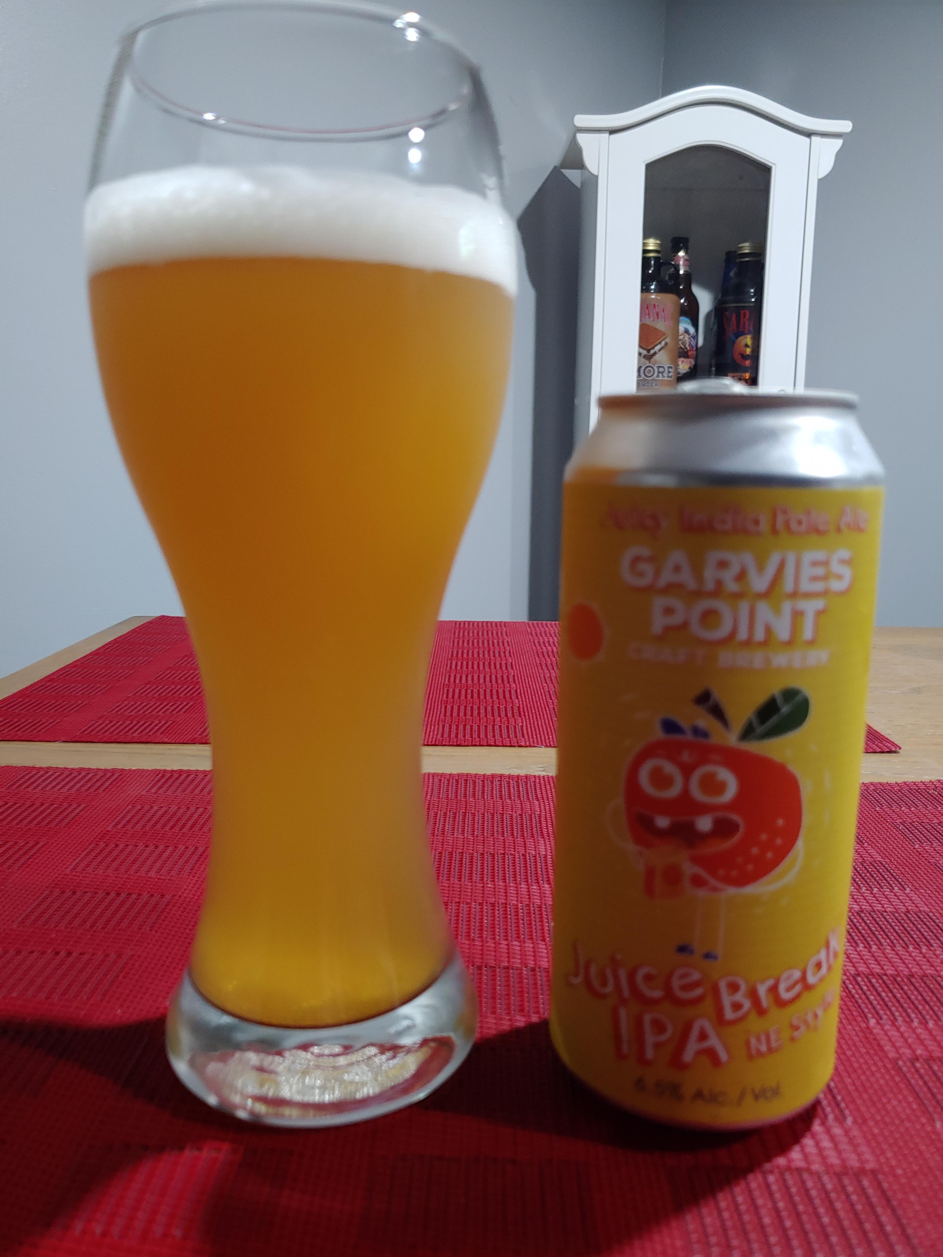Garvies Point Craft Brewery's Juice Break IPA. Dry hopped with Azacca