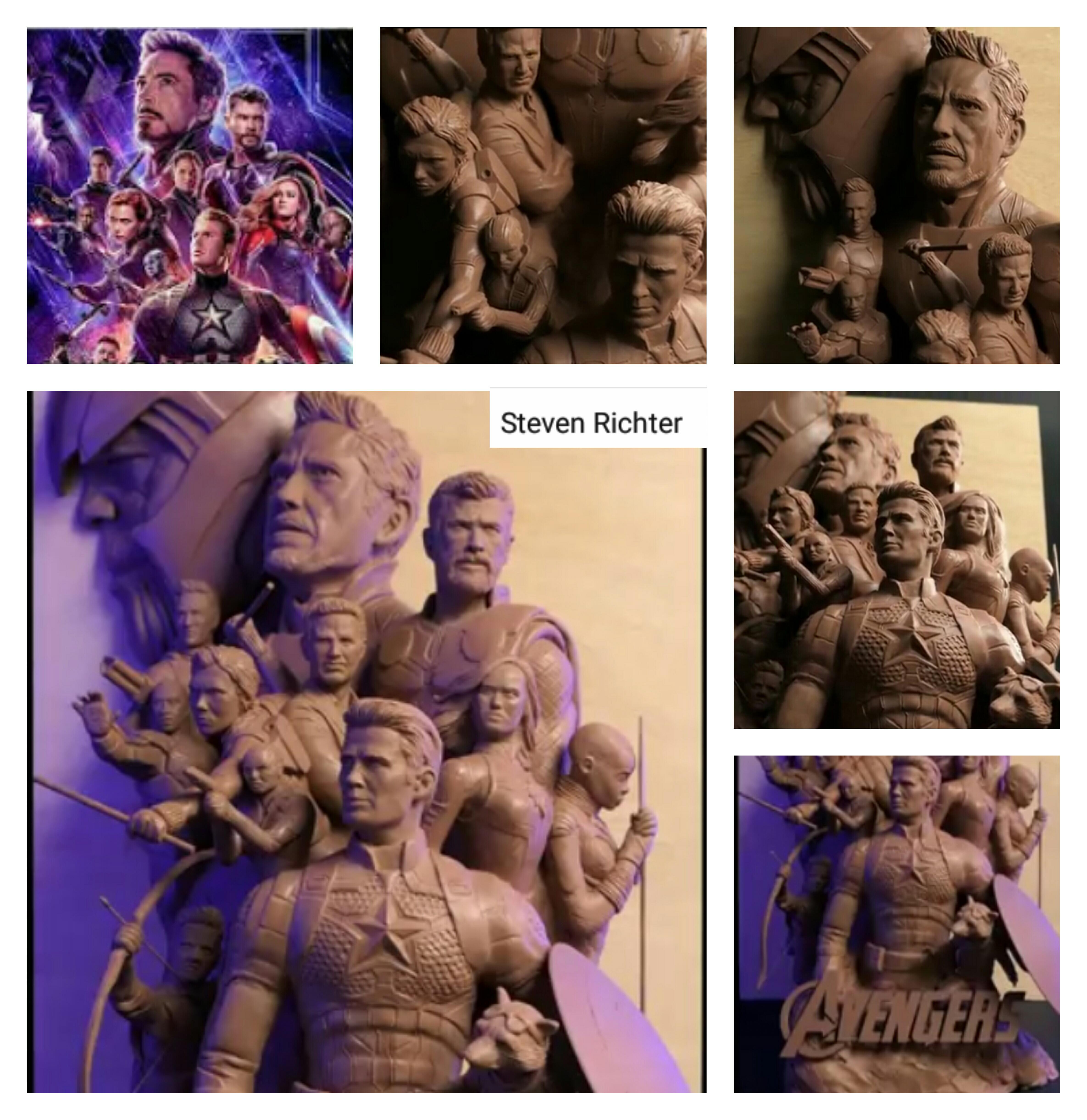 Avengers endgame sculpture by Steven richter marvelstudios