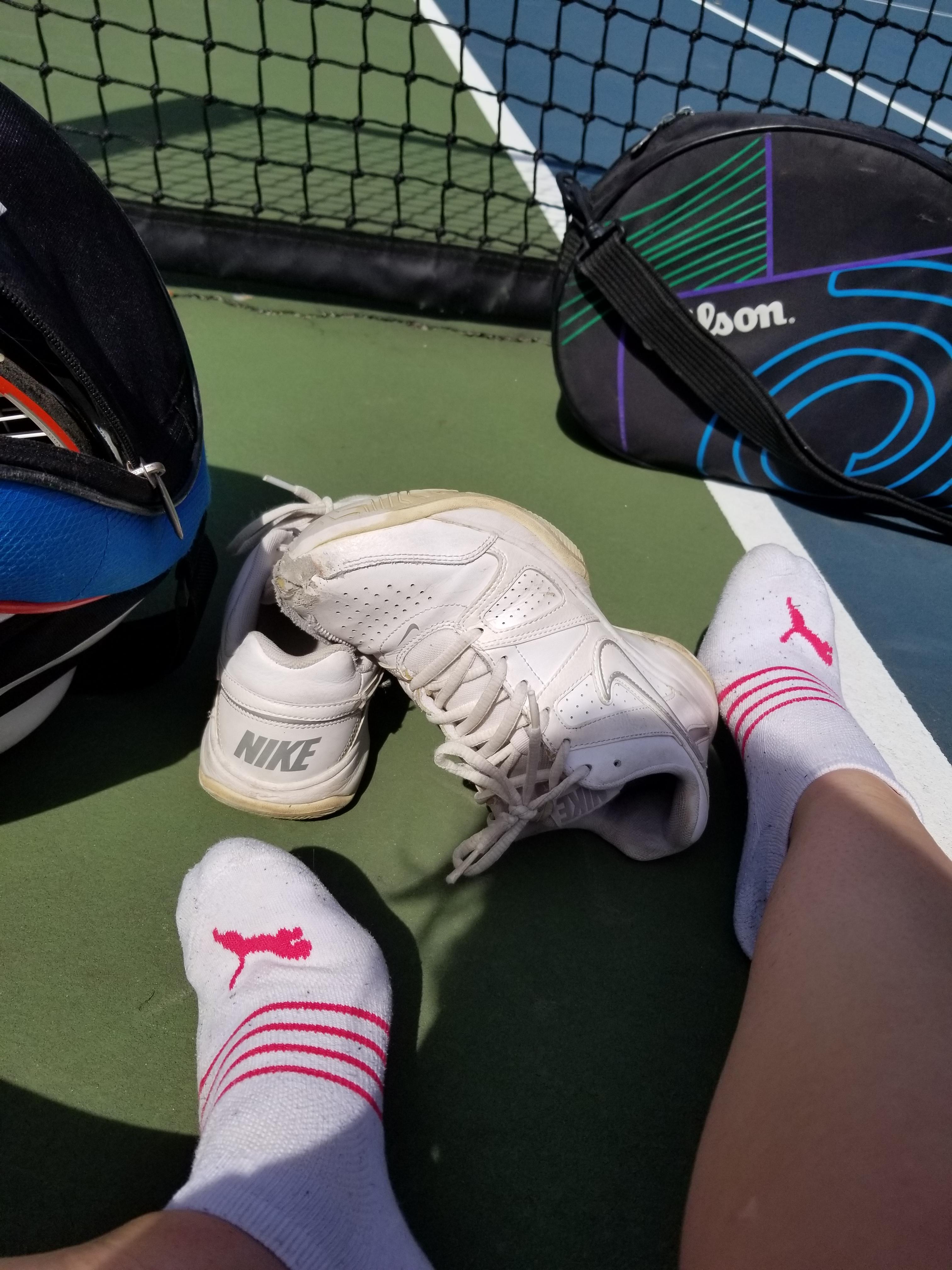 Who wnats some sweaty tennis socks.. worn 4 days to FedEx and one long