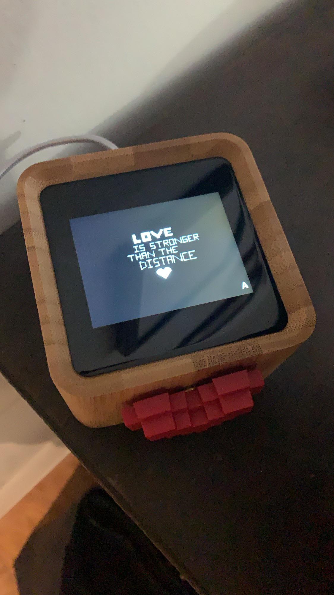 Message on my Lovebox. Such a perfect gift for long distance couples