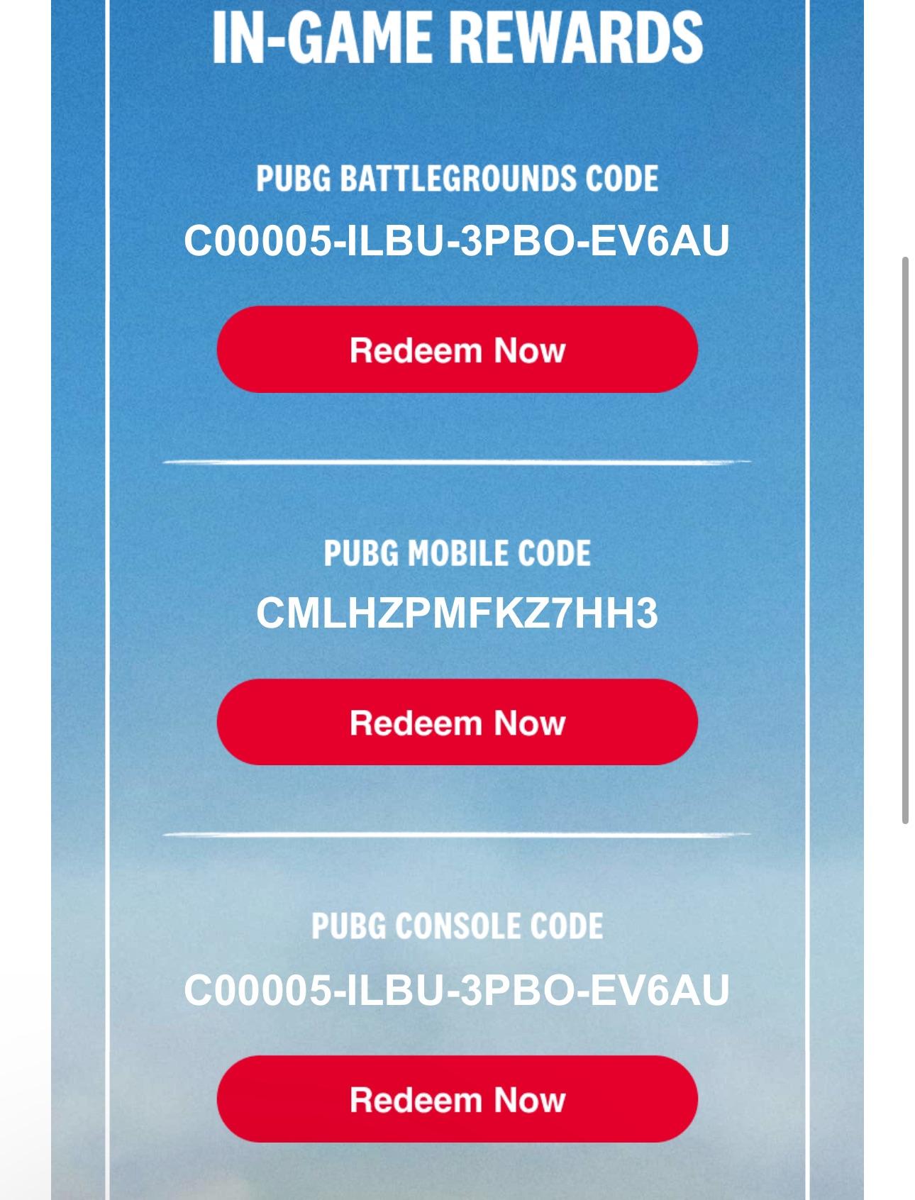 Codes r/PUBATTLEGROUNDS
