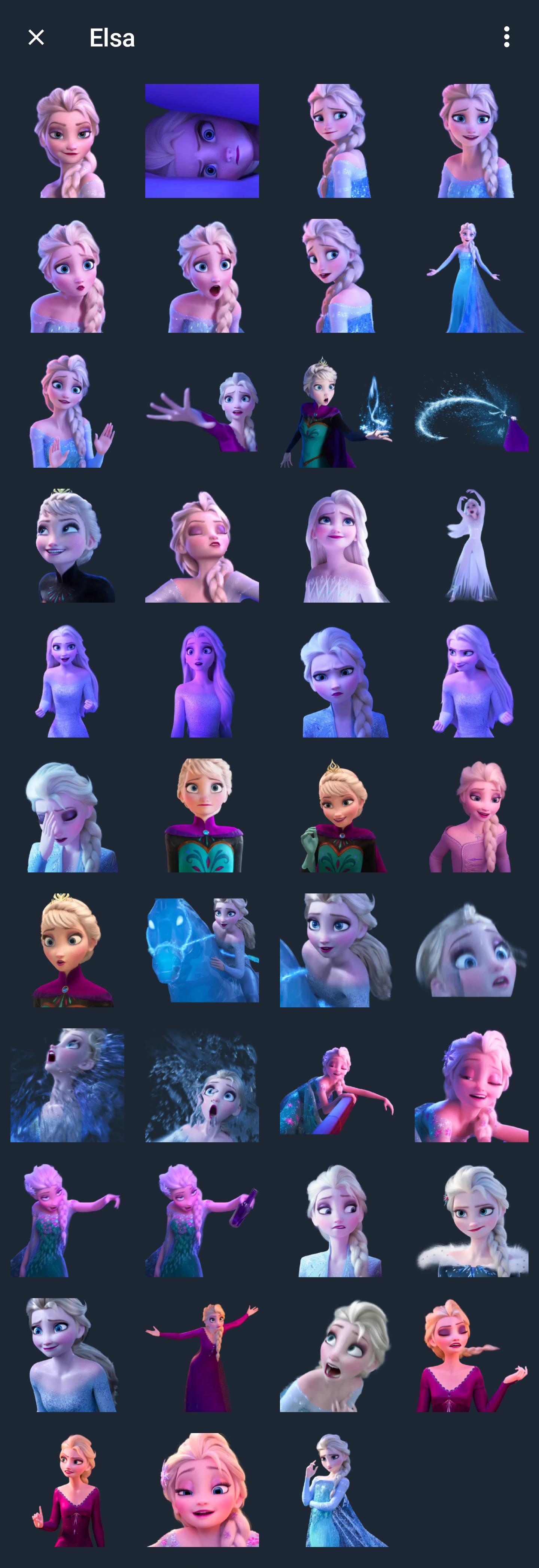 I'm working on my own Elsa's Telegram/WhatsApp Stickers set. Cuting