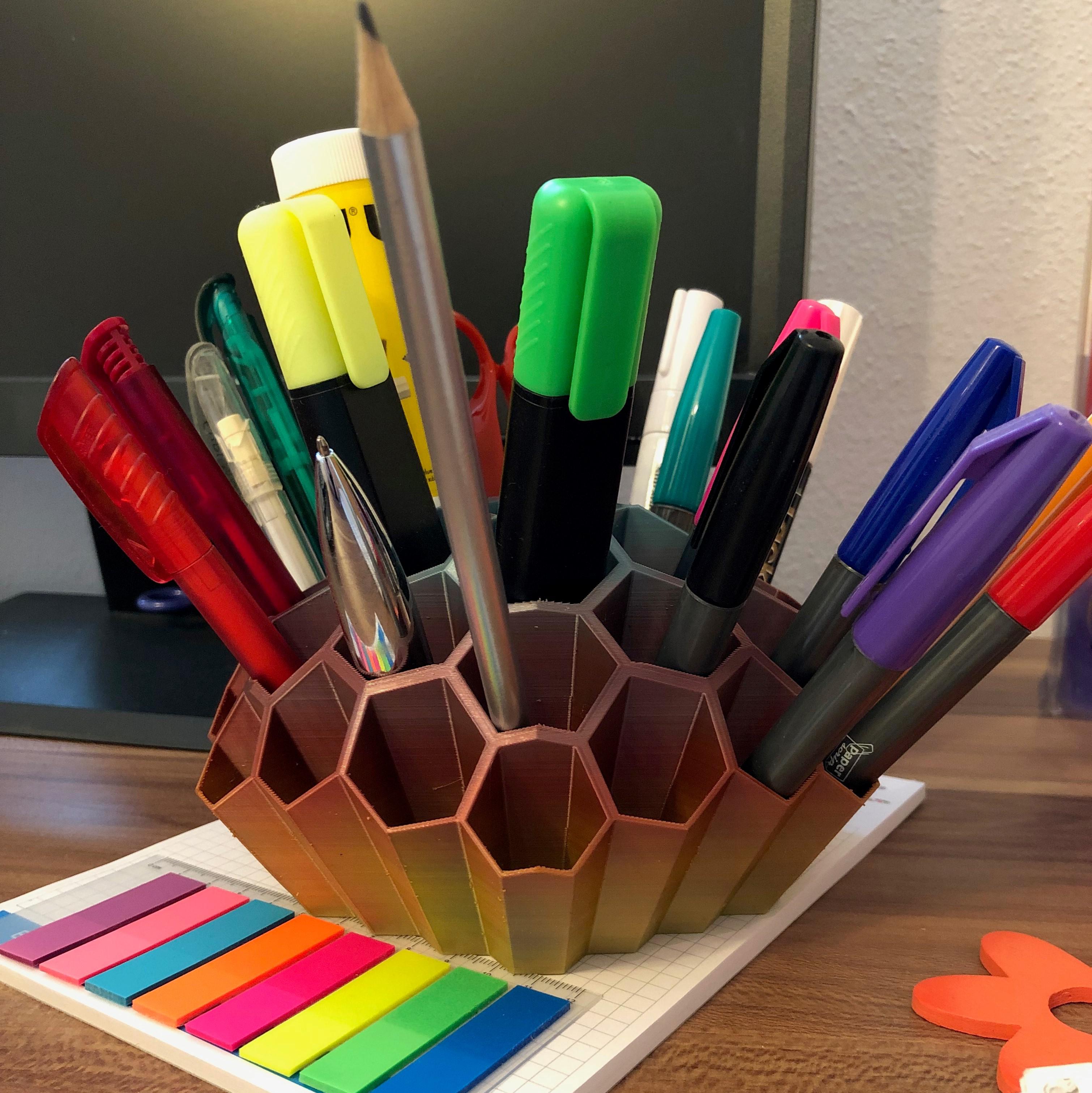 Desk Organizer Rainbow PLA! r/3Dprinting