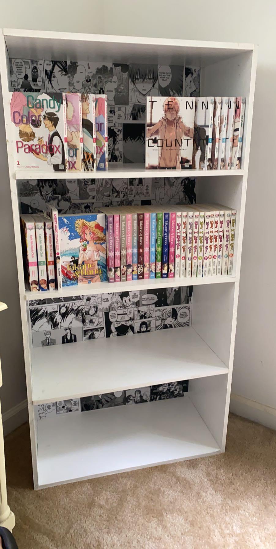 Just finished building my bookshelf oh also my May manga haul r