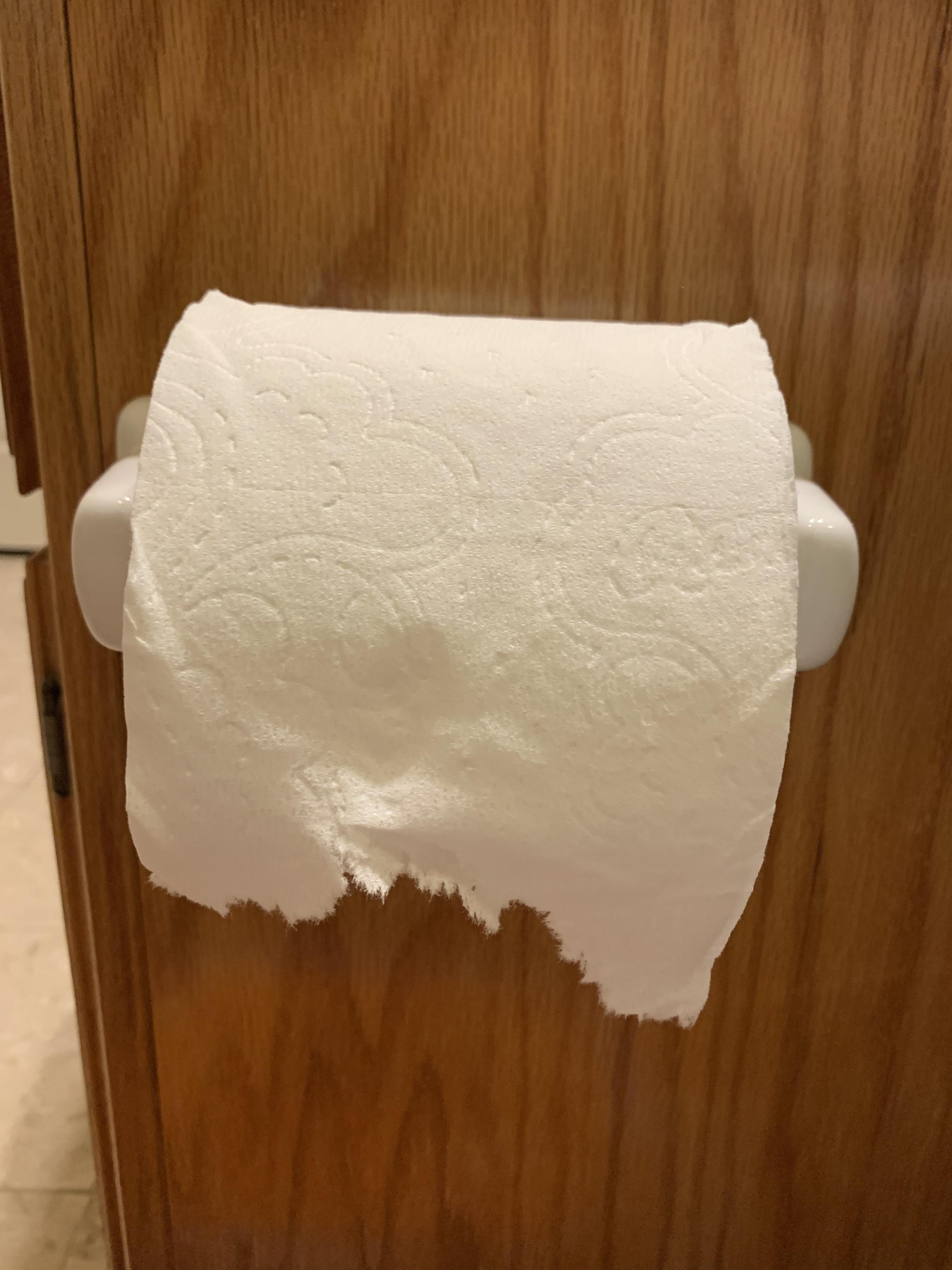 When the toilet paper doesn’t tear correctly. r/mildlyinfuriating