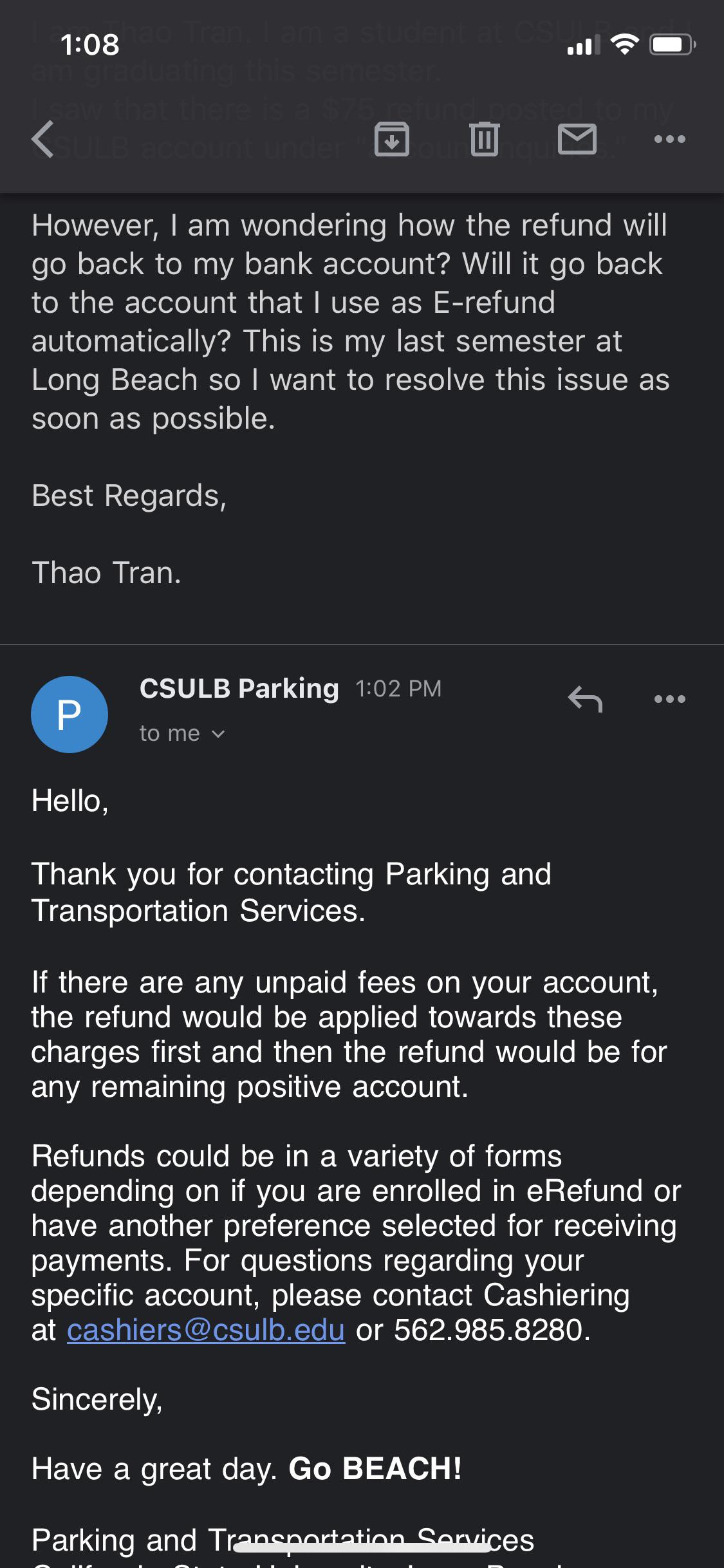 Parking Permit Refund r/CSULB